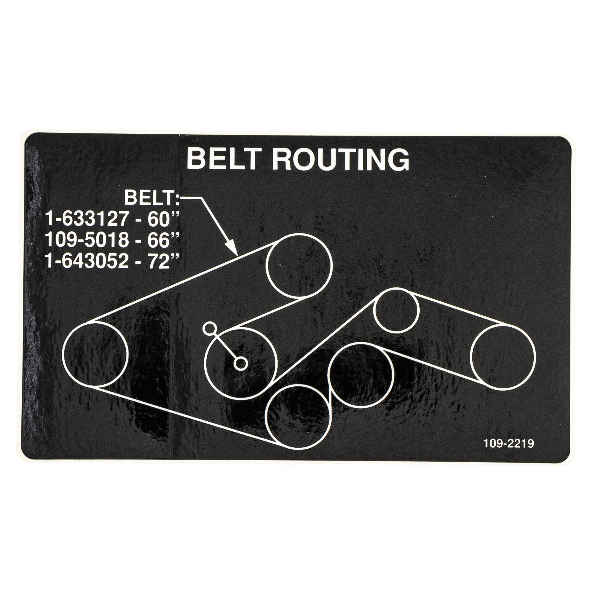 Exmark 109-2219 Belt Routing Decal | Mow The Lawn