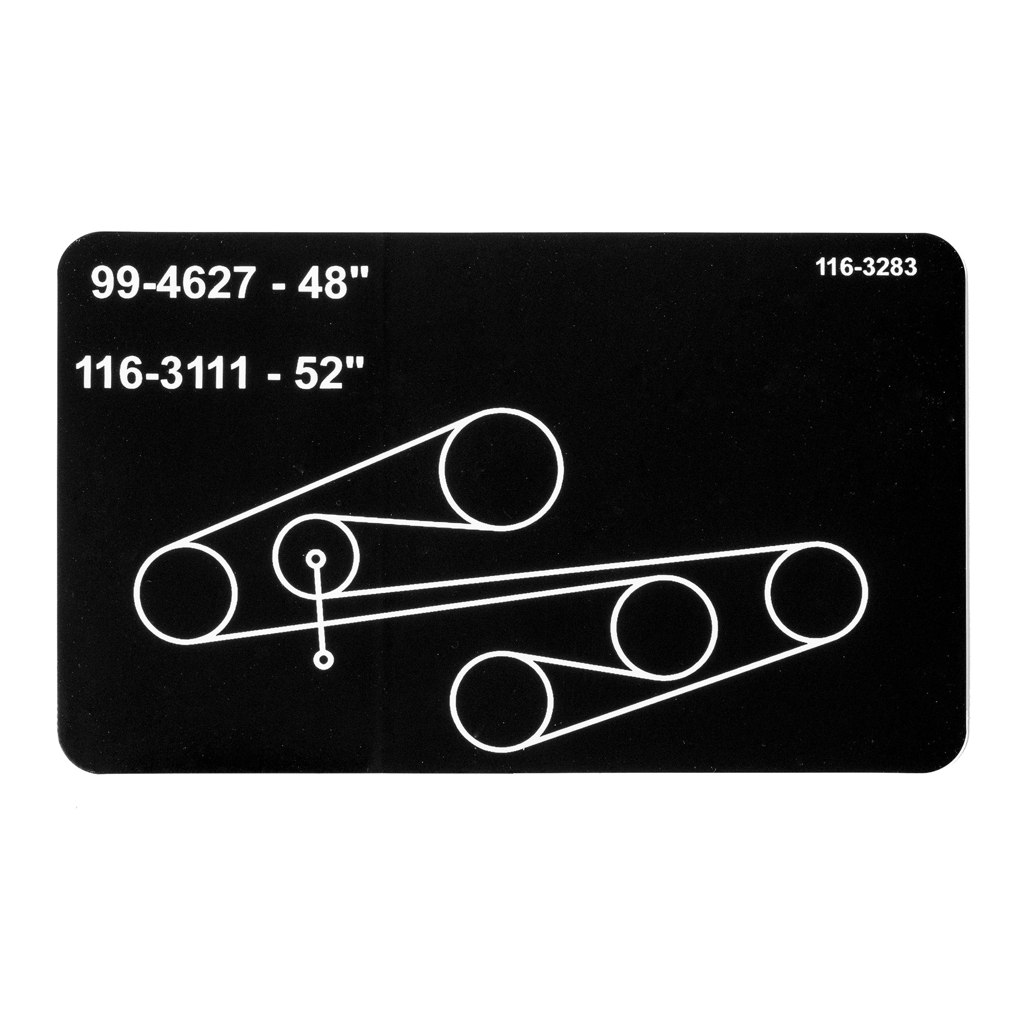 Exmark 116-3283 Belt Routing Decal | Mow The Lawn