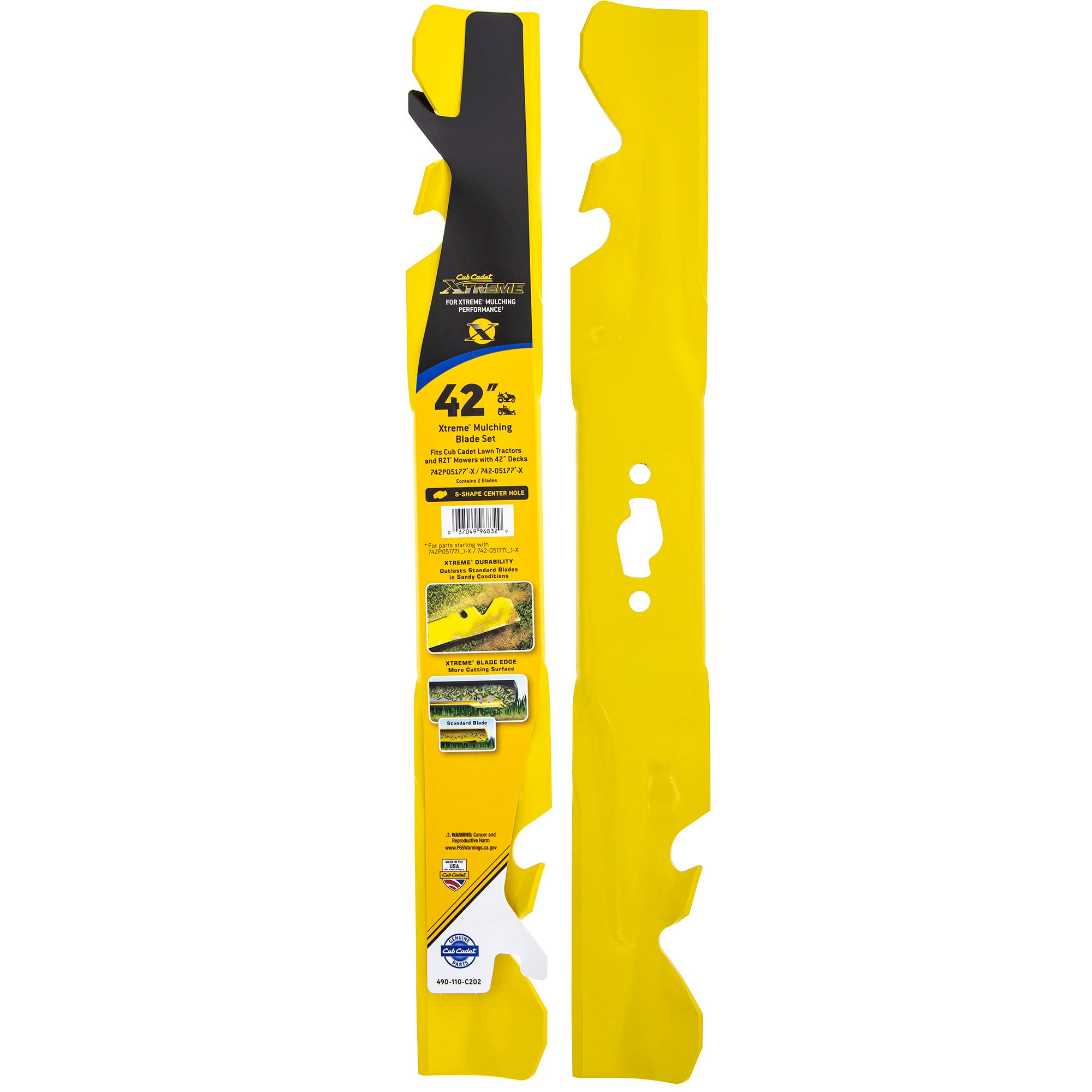 Cub cadet xt1 cheap 42 inch mulching blades