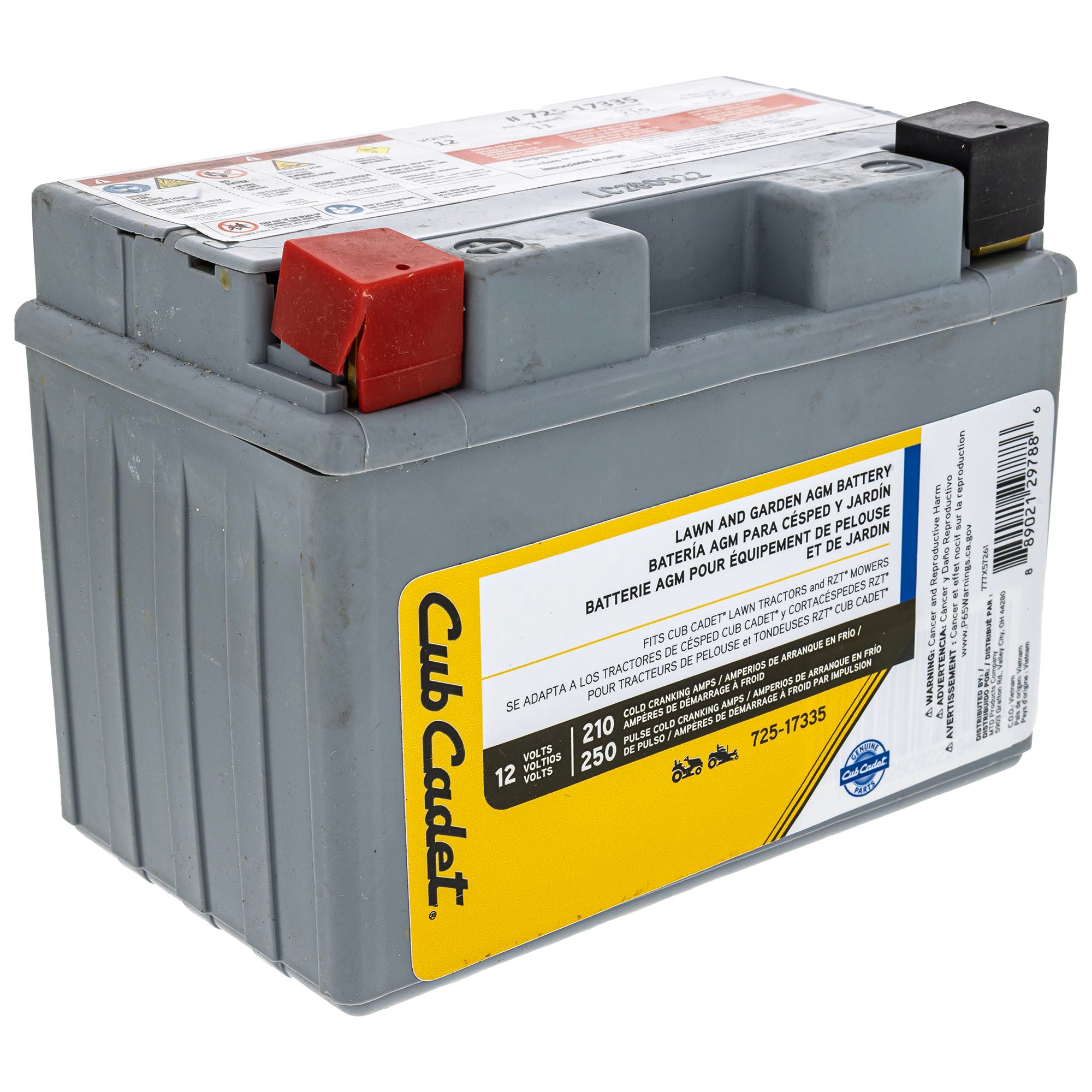 CUB CADET 725P17335 Battery 210cca 11AHR Mow The Lawn