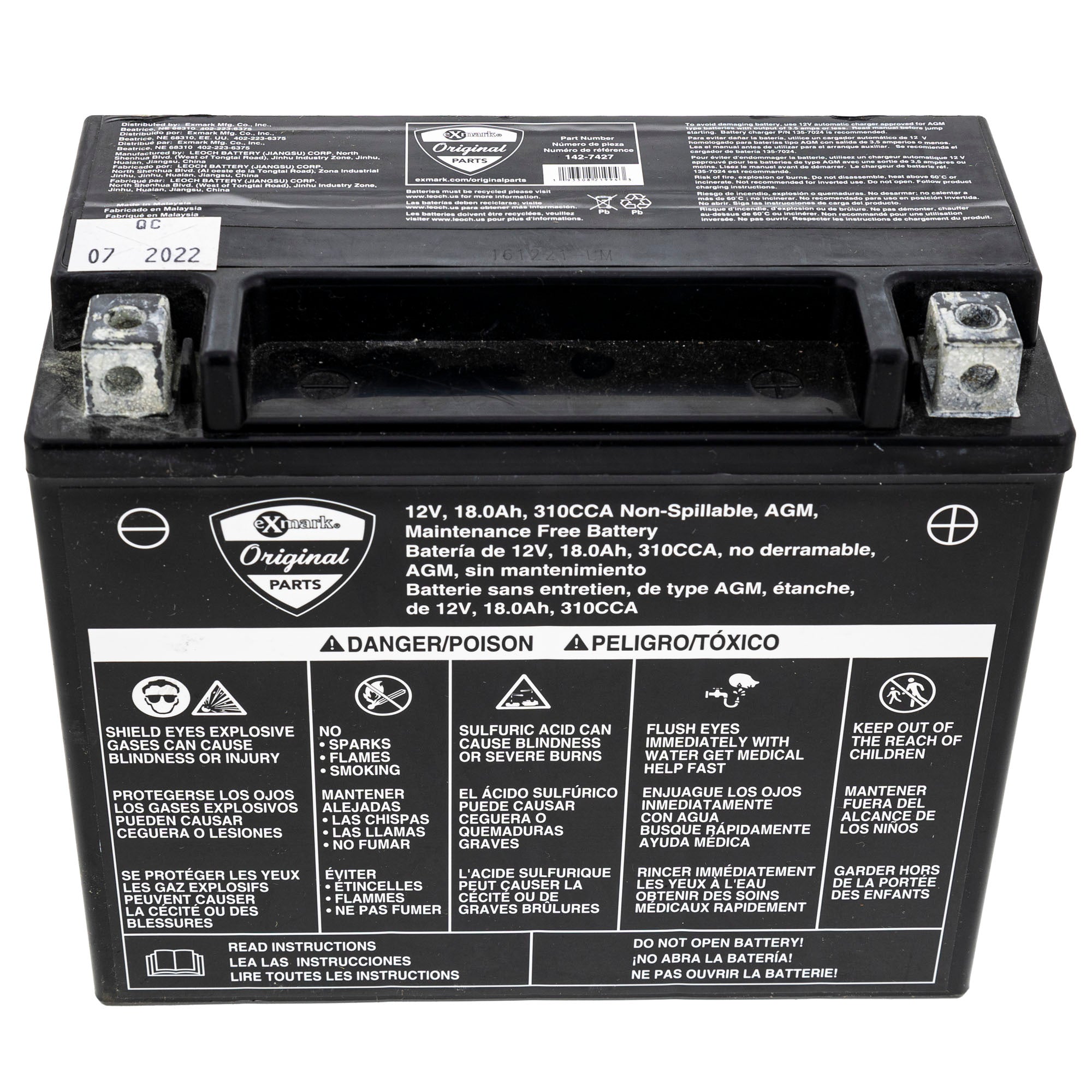 Exmark 142-7427 AGM Battery | Mow The Lawn