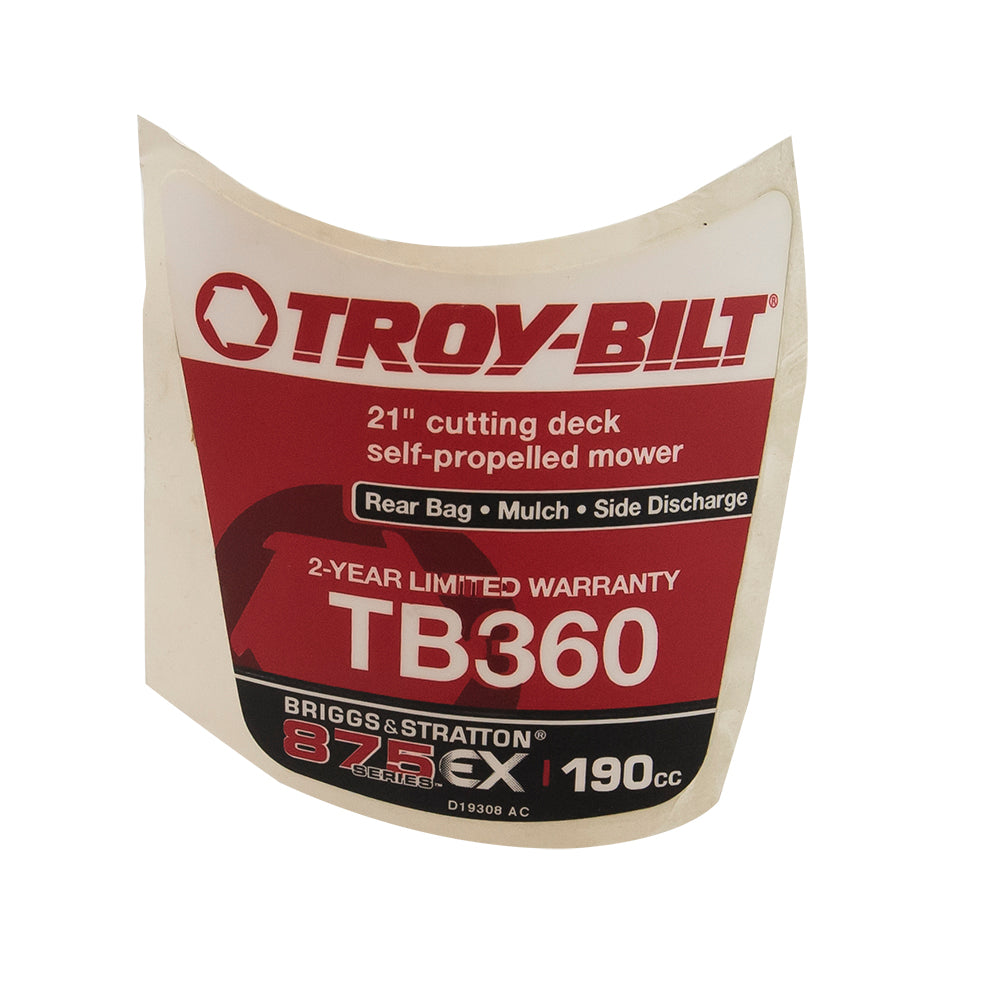 Troy bilt tb360 online bag