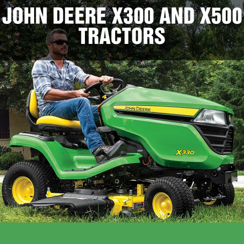 John Deere X300 and X500 Tractors