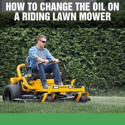 Cub cadet riding mower best sale oil change