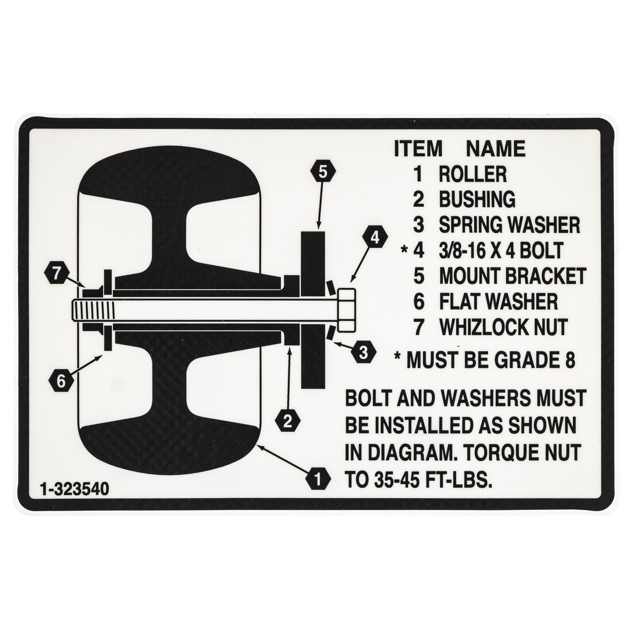 Exmark 1-323540 Decal
