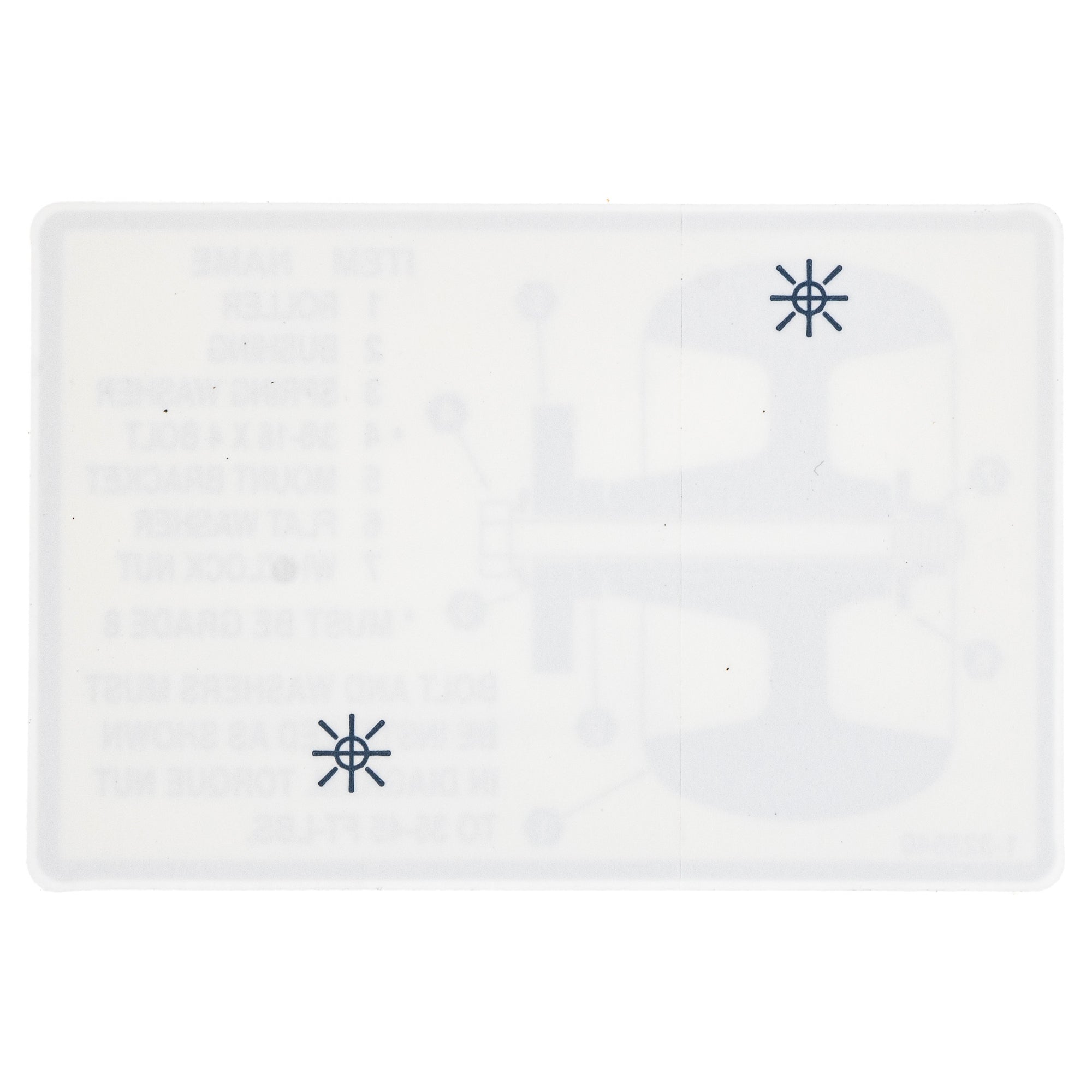 Exmark 1-323540 Exmark Roller Mounting Decal