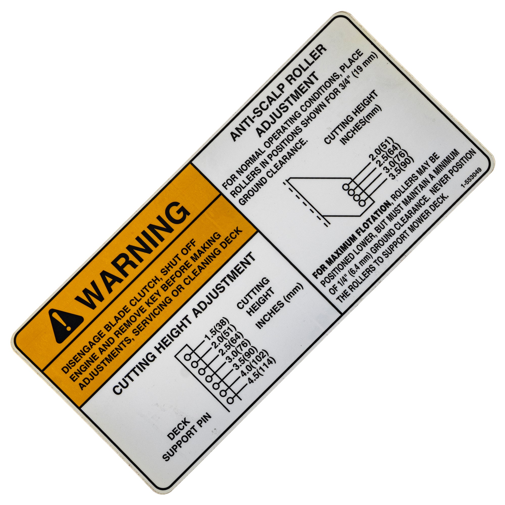 Exmark 1-553049 Decal