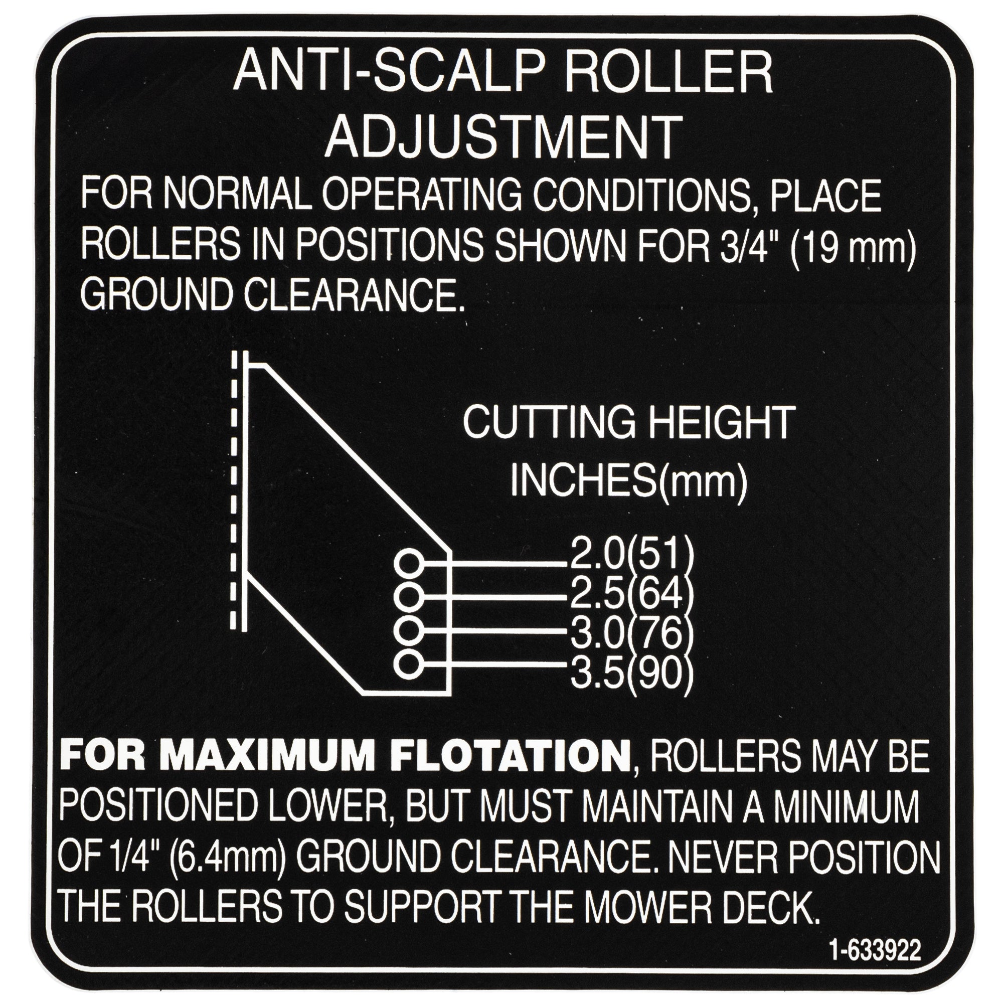Exmark 1-633922 Decal