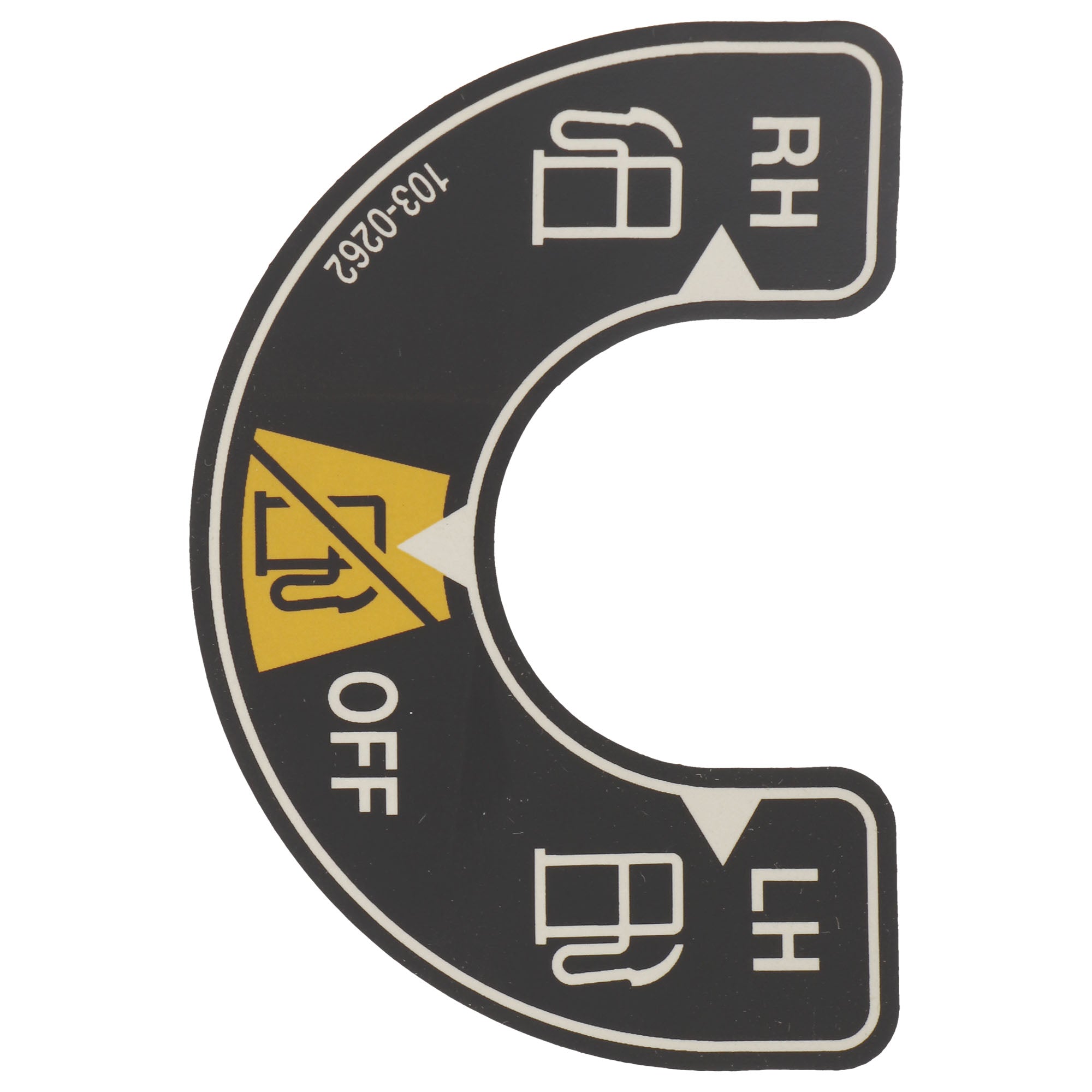 Exmark 103-0262 Exmark Fuel Valve Decal