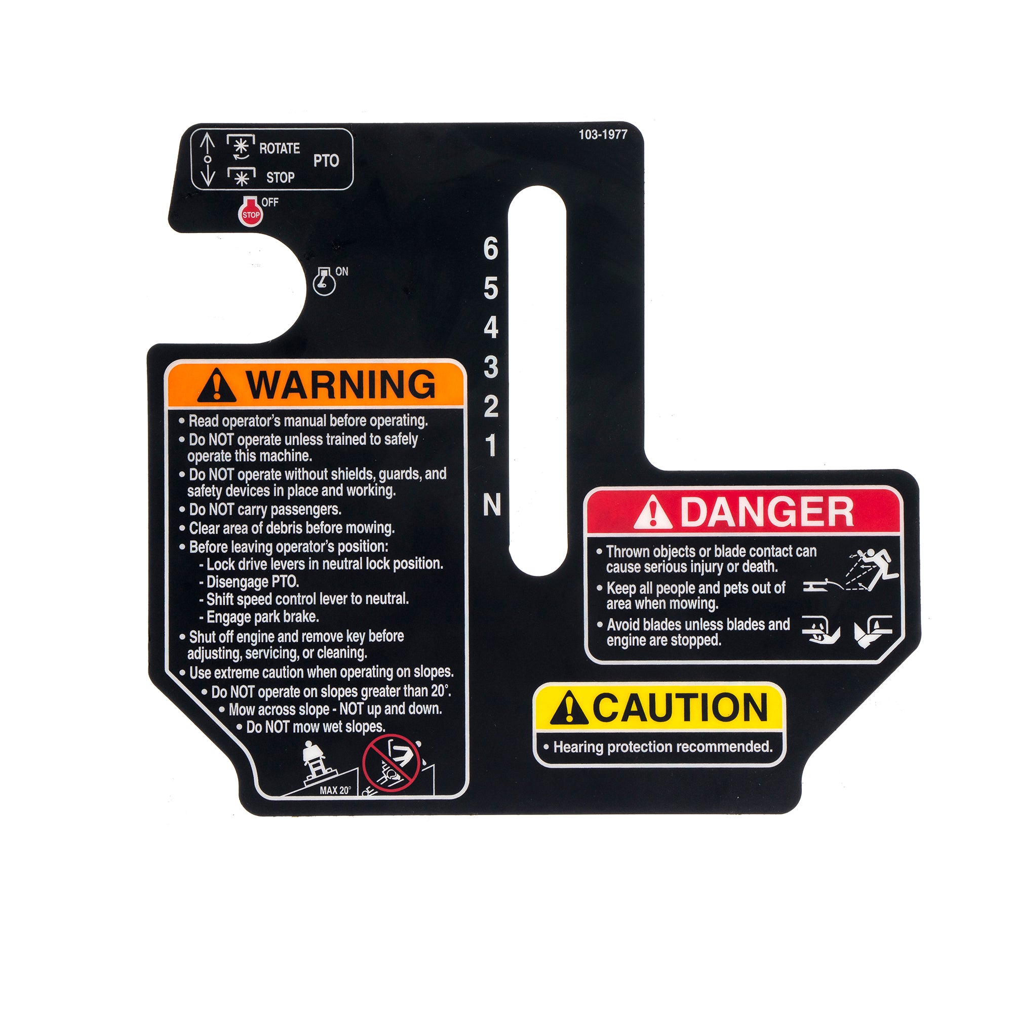 Exmark 103-1977 Decal
