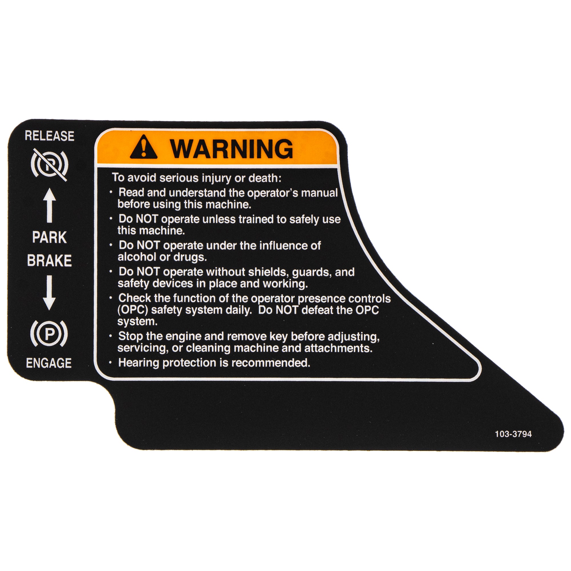 Exmark 103-3794 Decal