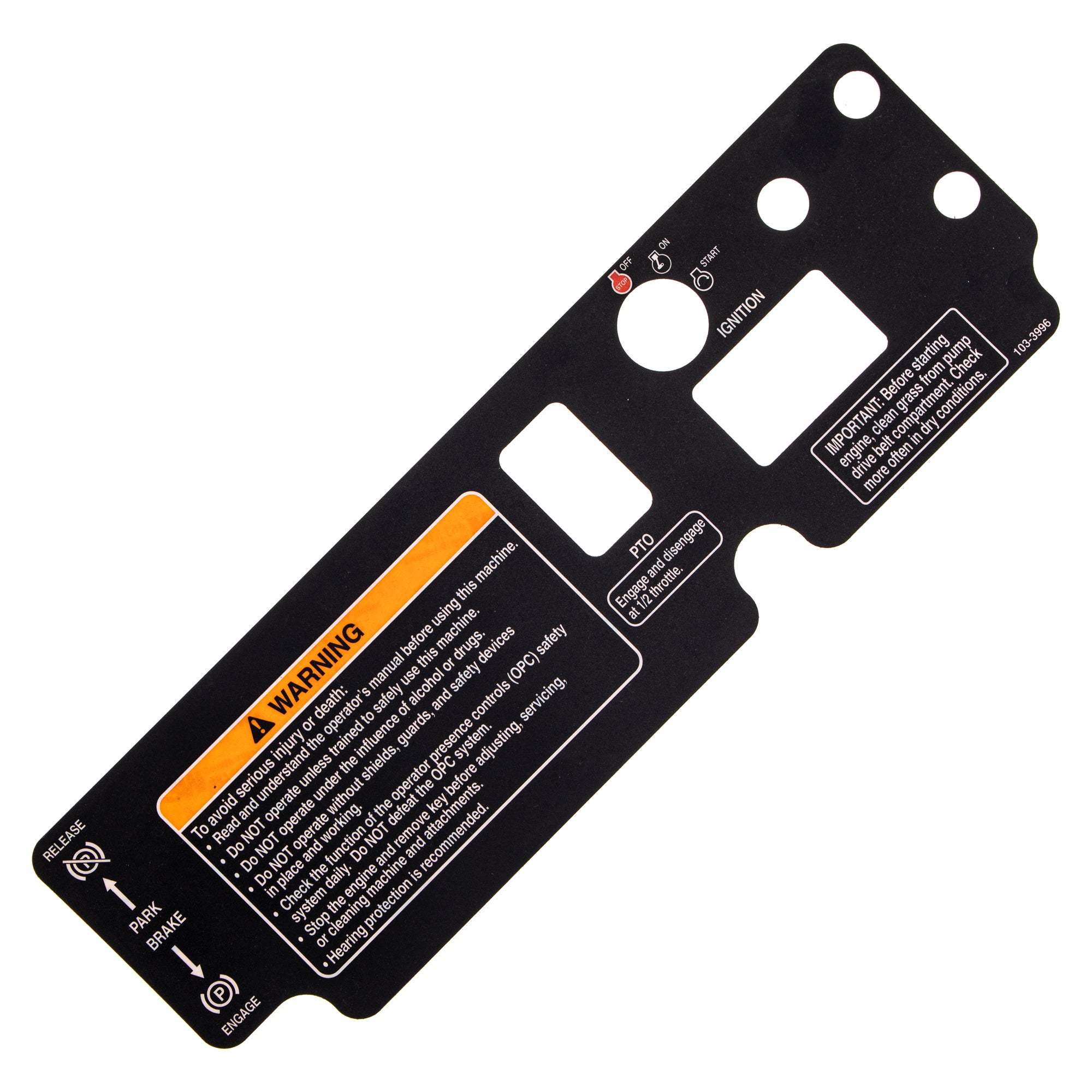 Exmark 103-3996 Decal