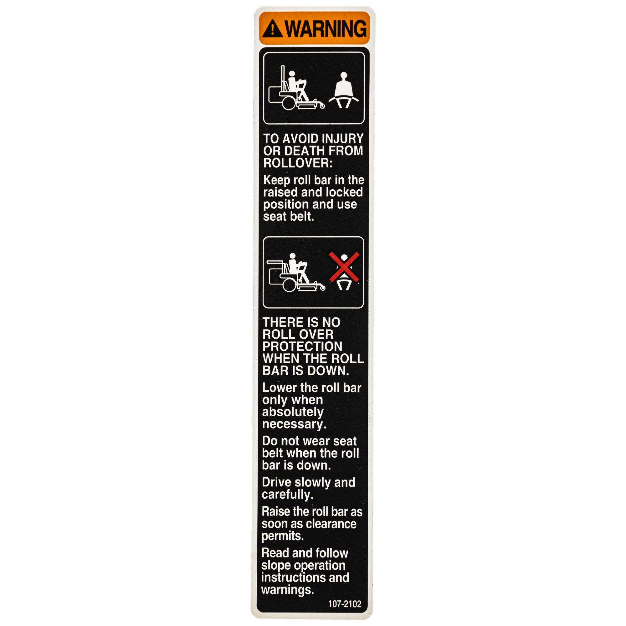 Exmark 107-2102 Decal