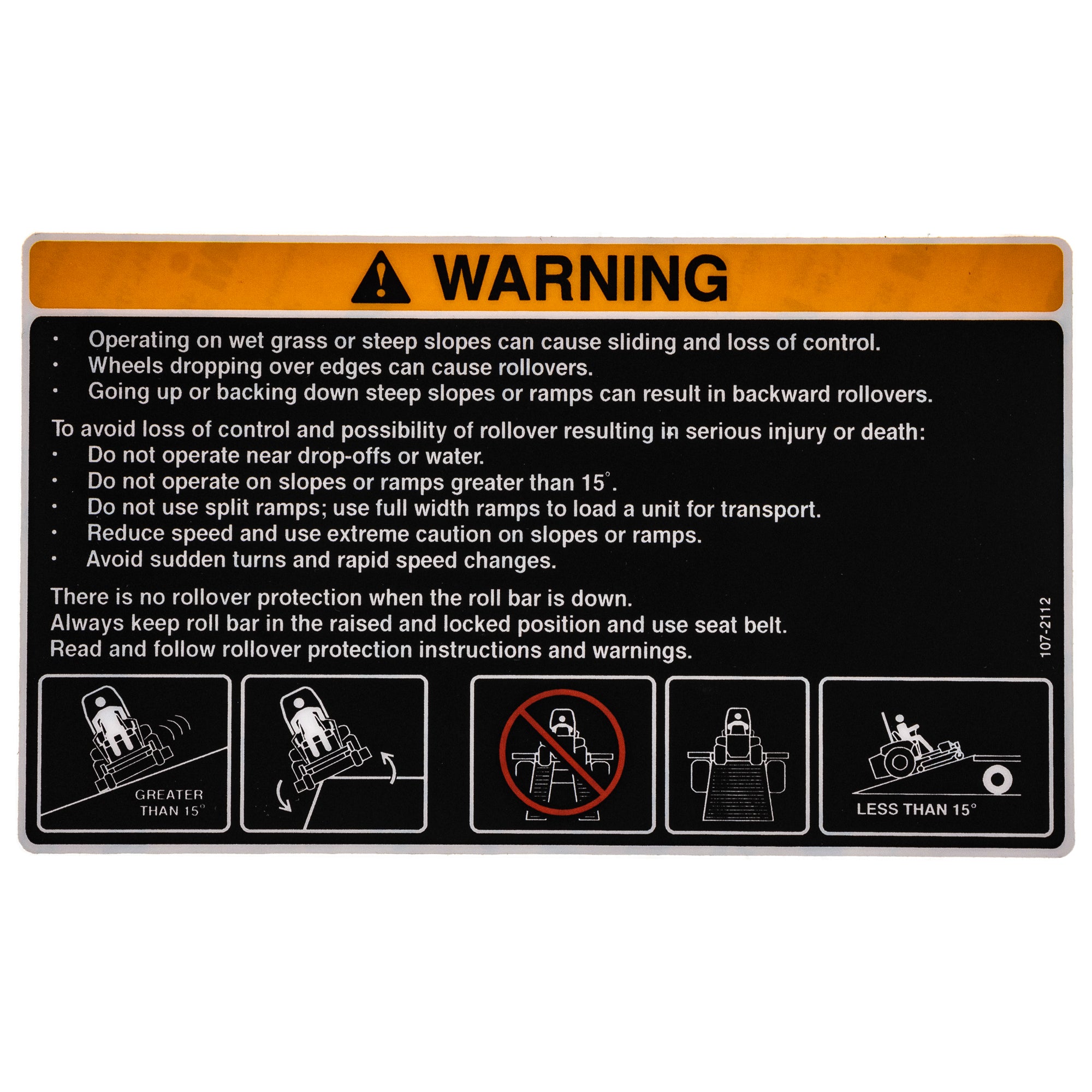Exmark 107-2112 Decal