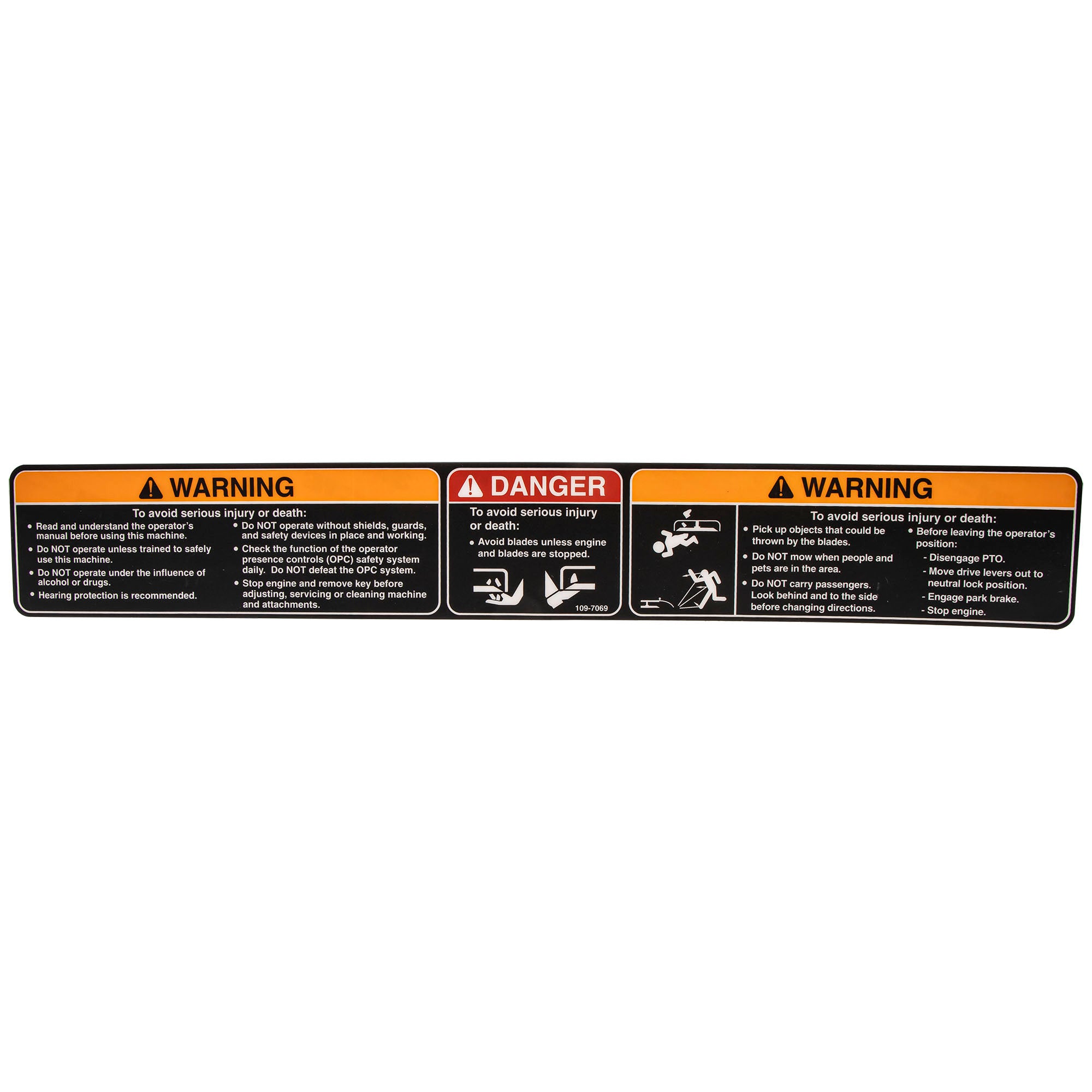Exmark 109-7069 Decal
