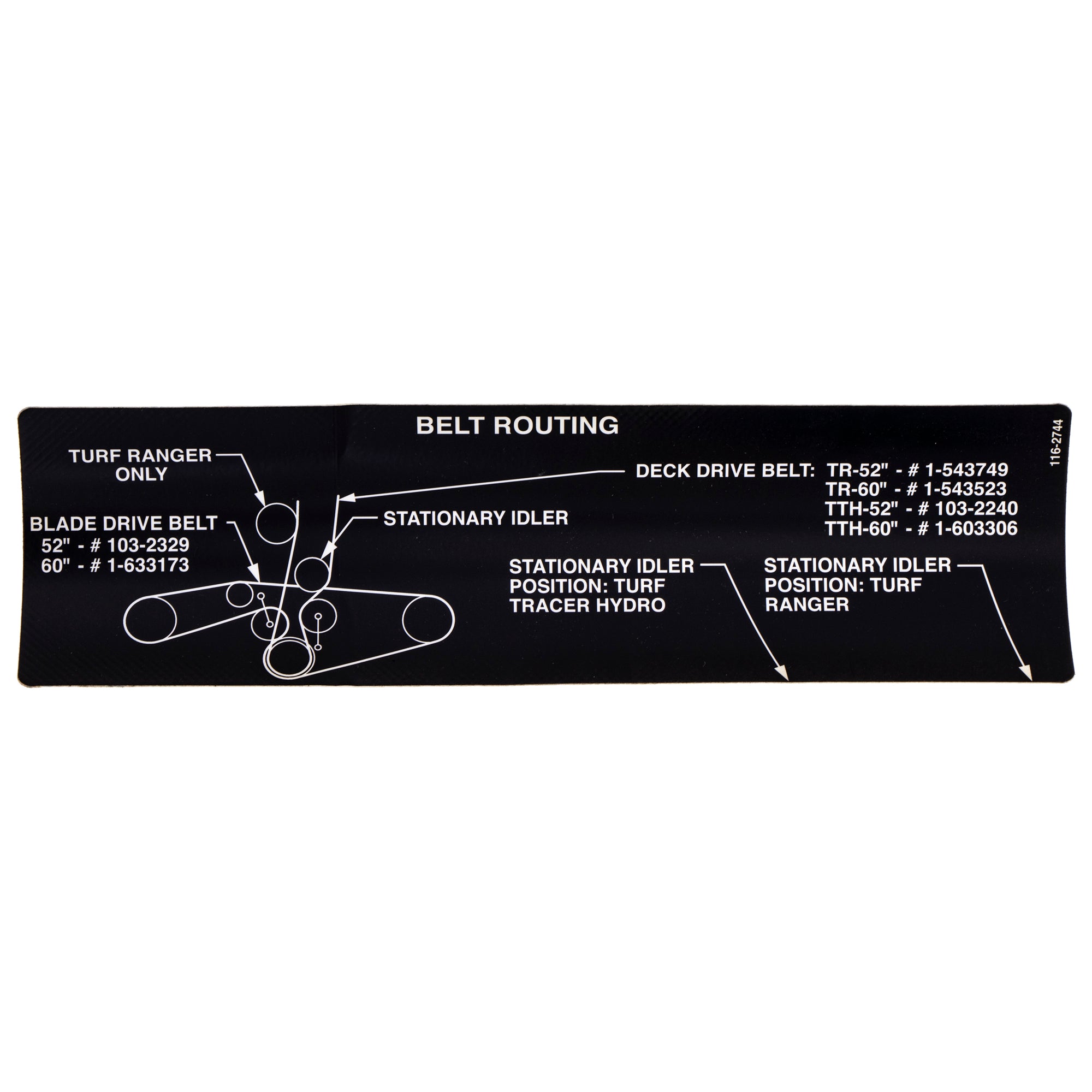 Exmark 116-2744 Decal