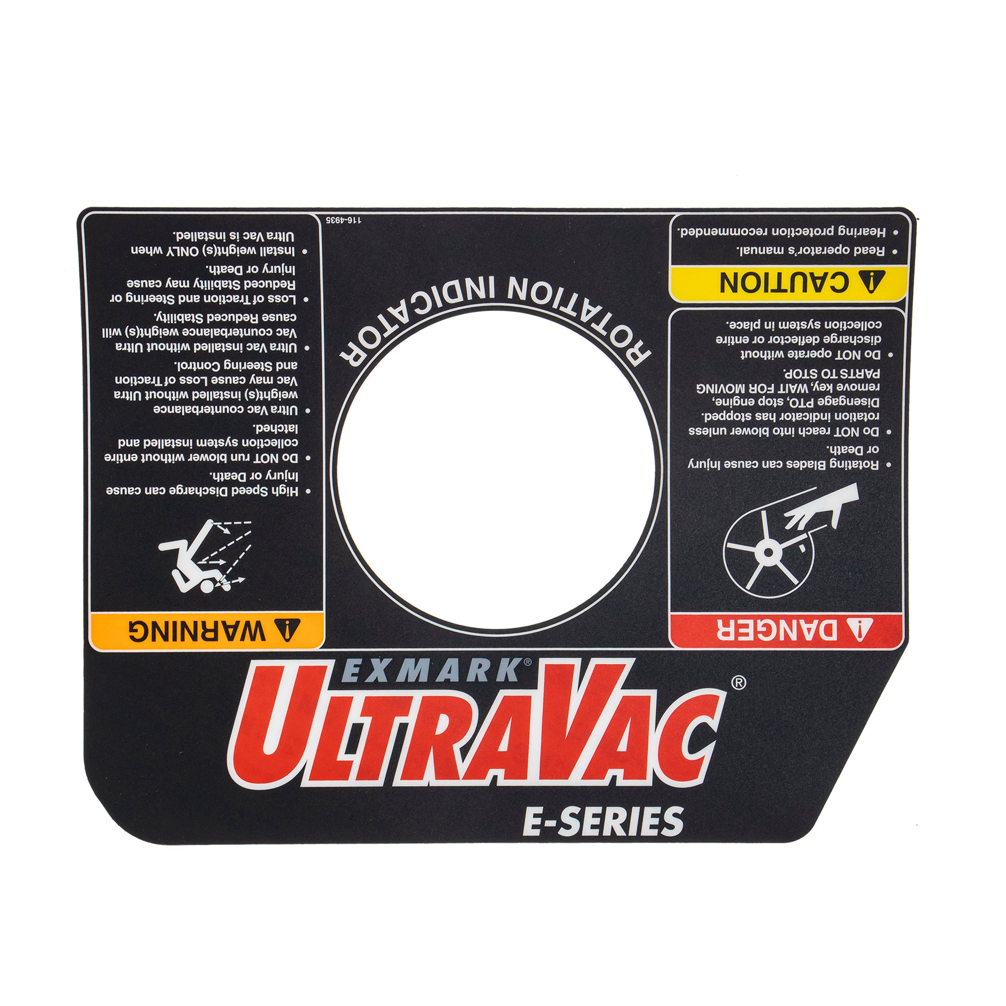 Exmark 116-4935 Blower Warning Decal