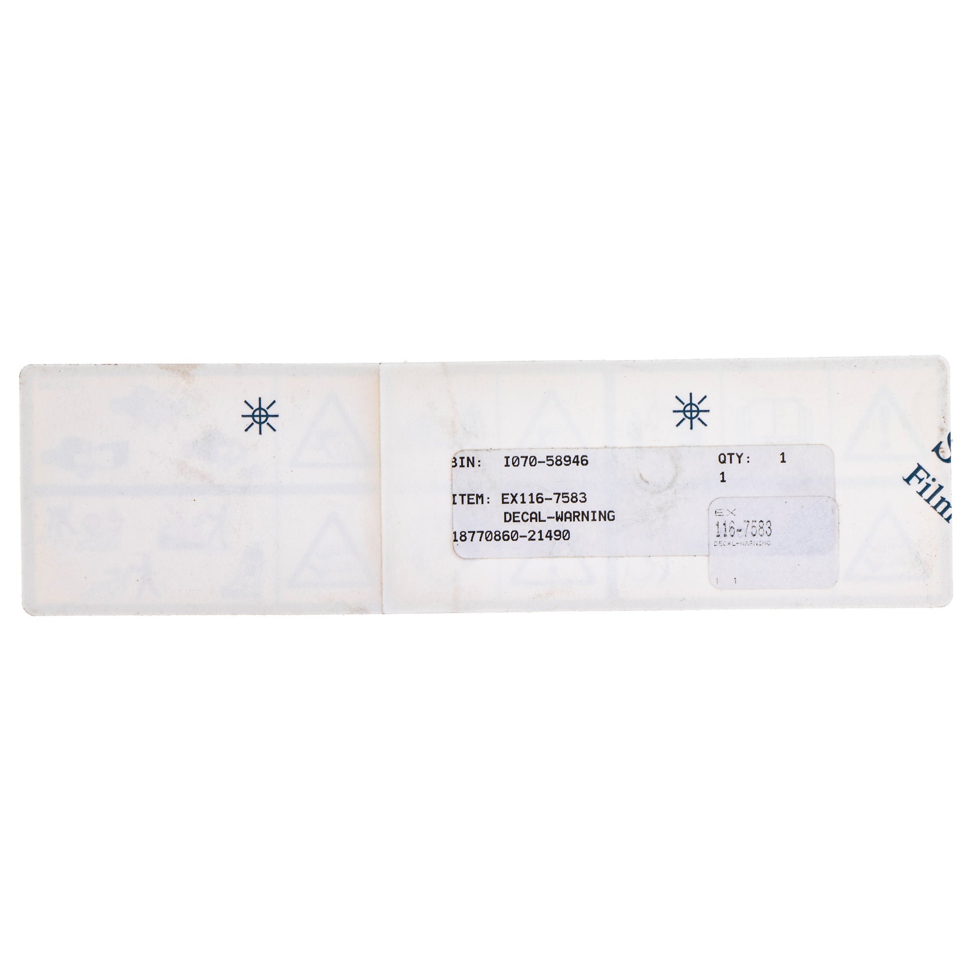 Exmark 116-7583 Warning Decal