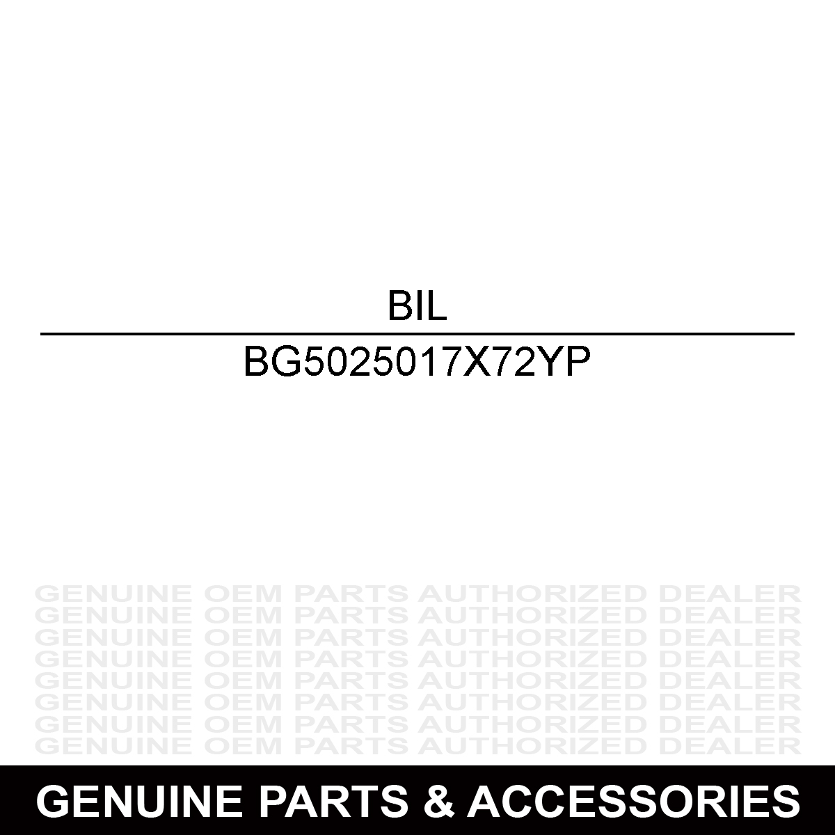 Billy Goat 5025017X72YP Bolt