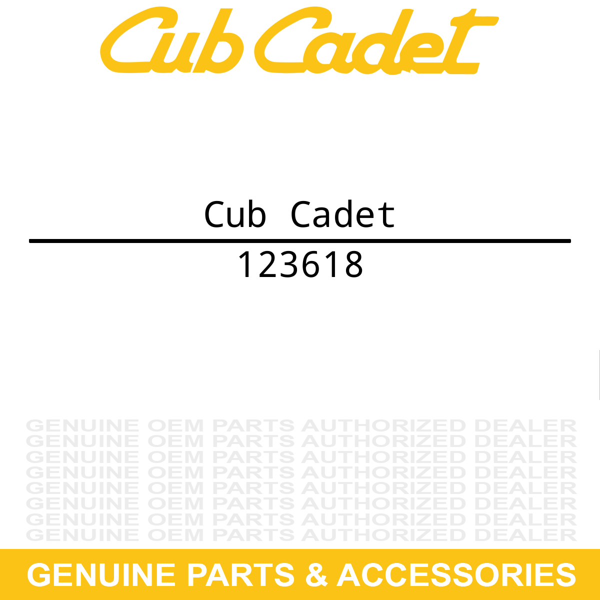 CUB CADET 123618