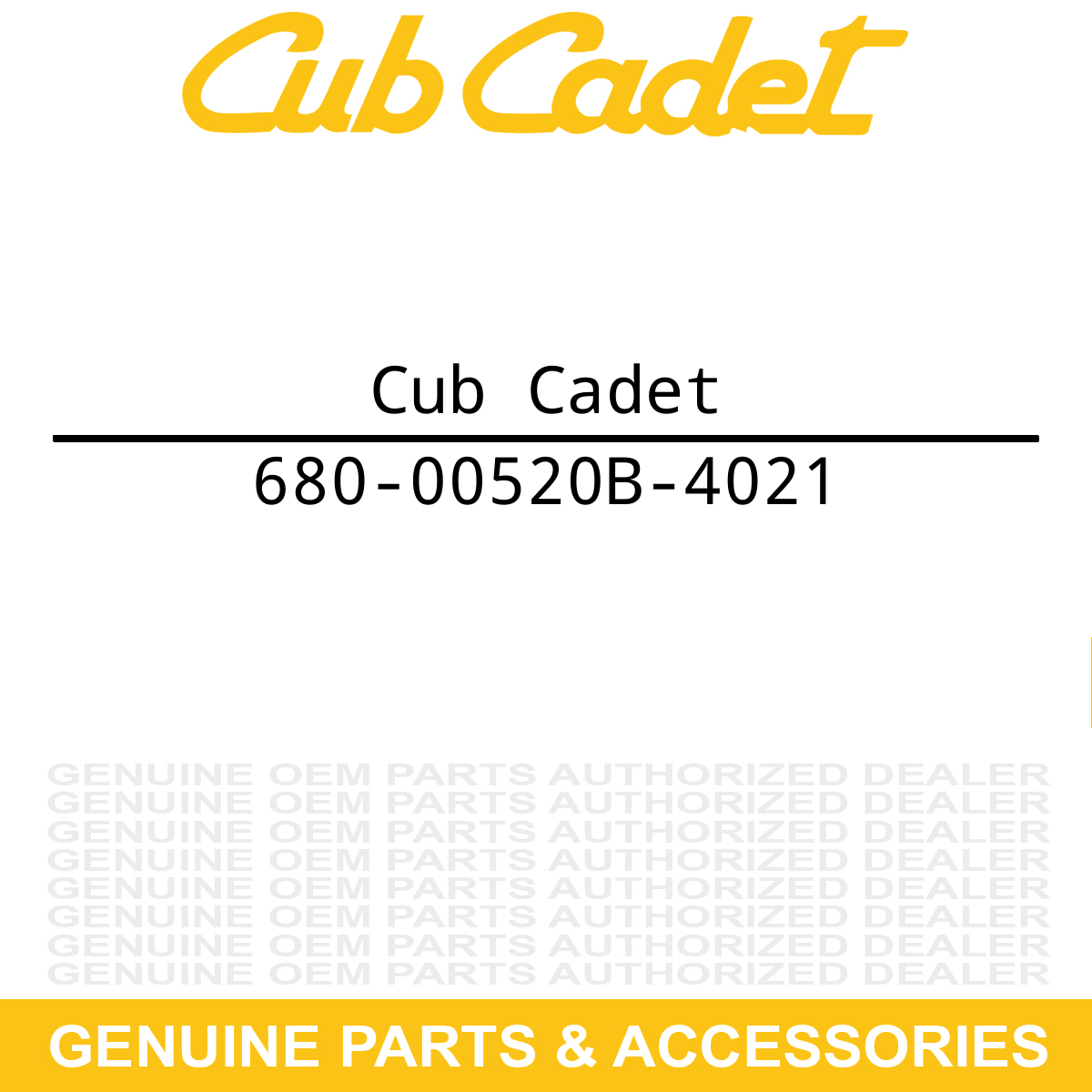 CUB CADET 680-00520B-4021