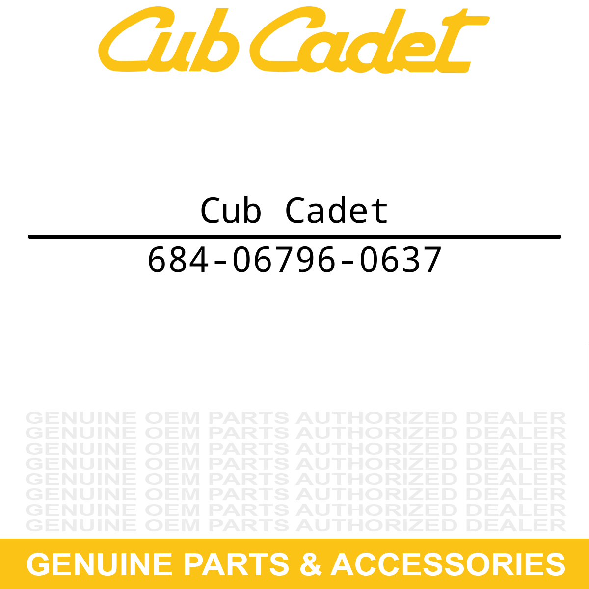 CUB CADET 684-06796-0637 Chute Pitch Control