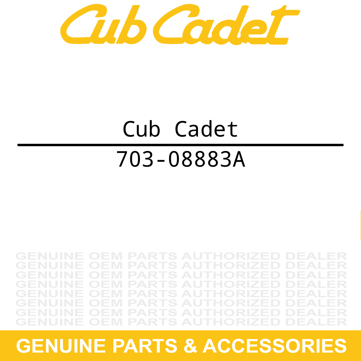 CUB CADET 703-08883A Plate