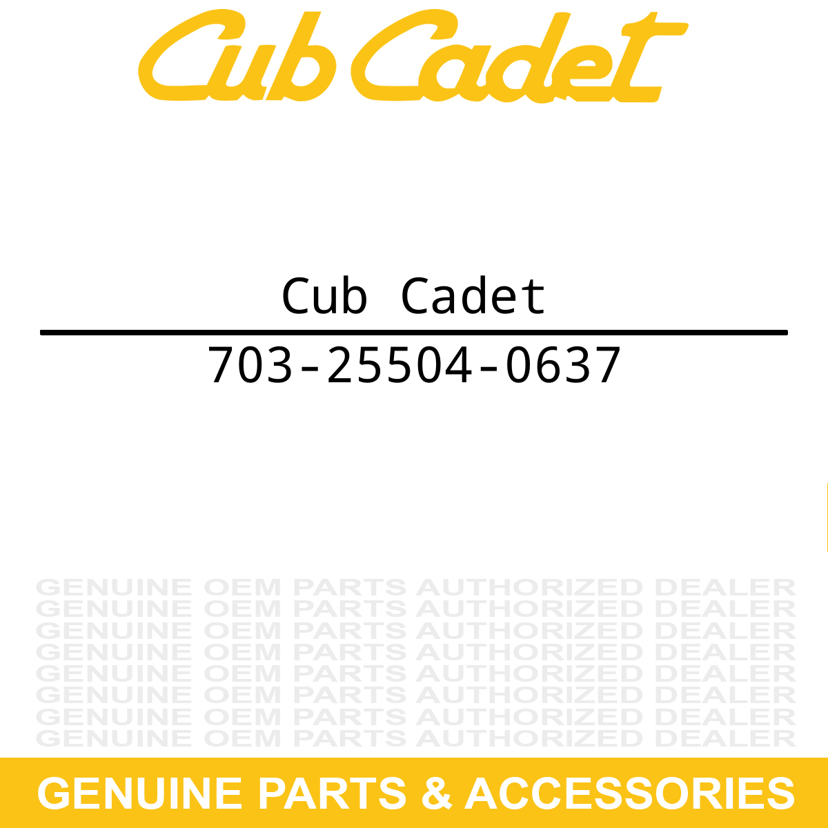 CUB CADET 703-25504-0637