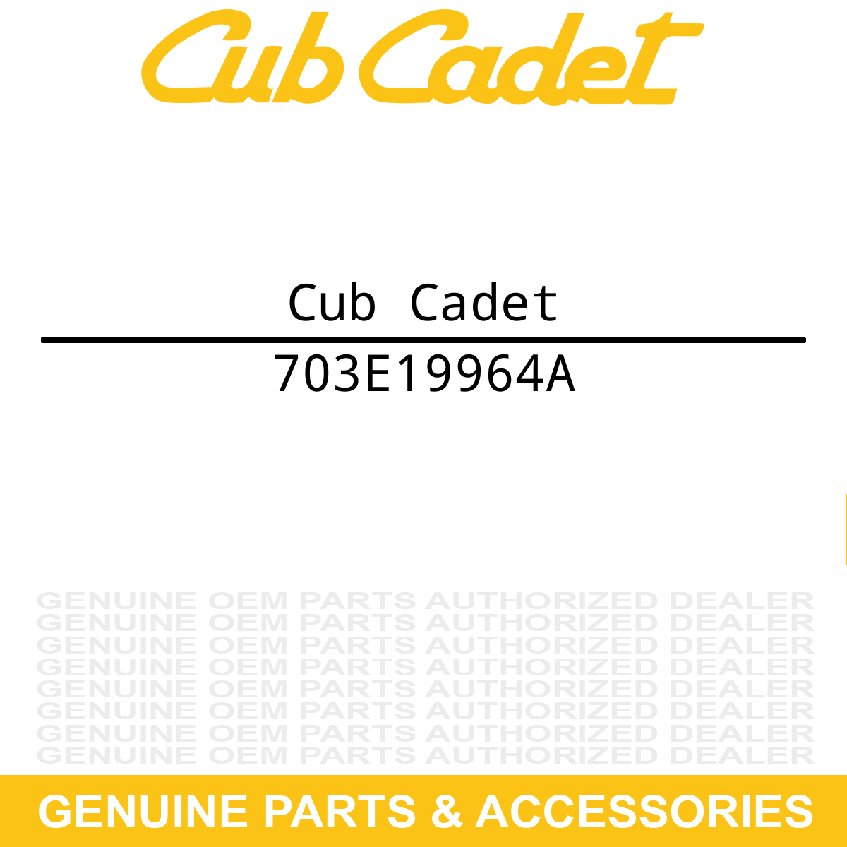 CUB CADET 703E19964A Cover