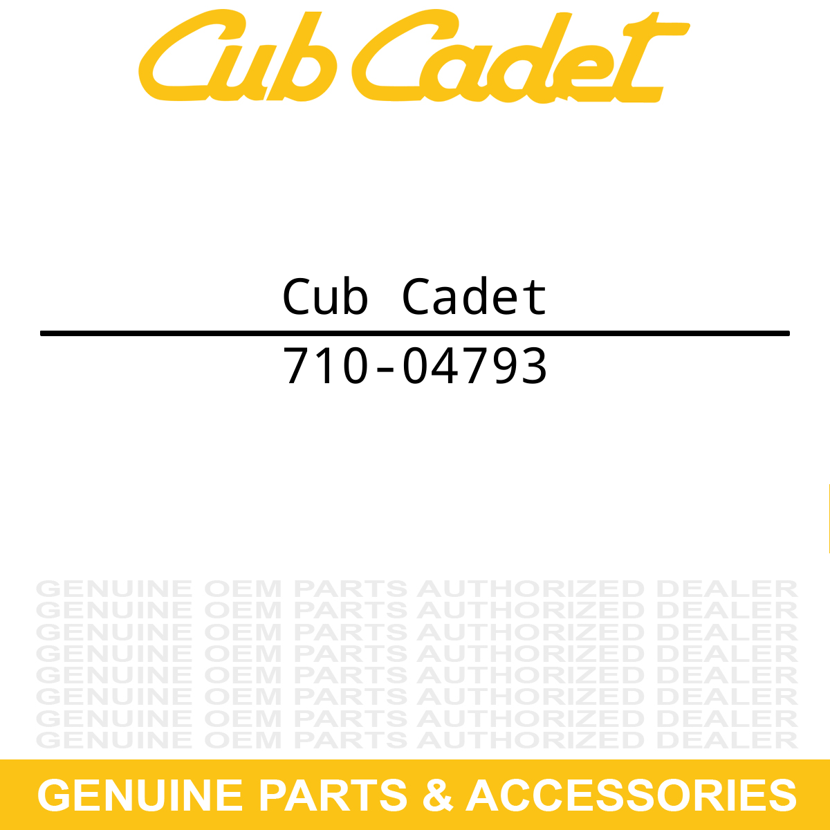 CUB CADET 710-04793 Screw
