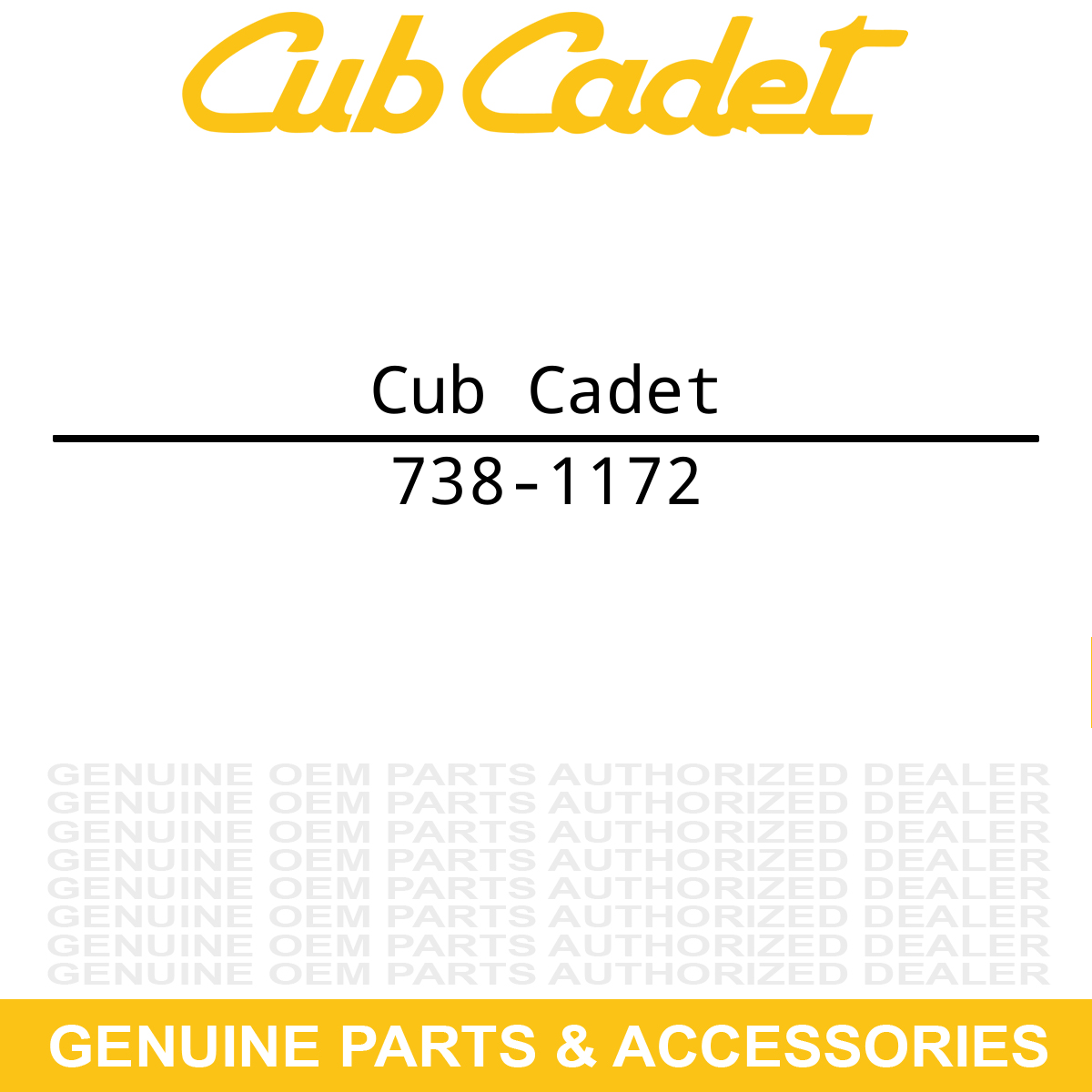 CUB CADET 738-1172 Hardware
