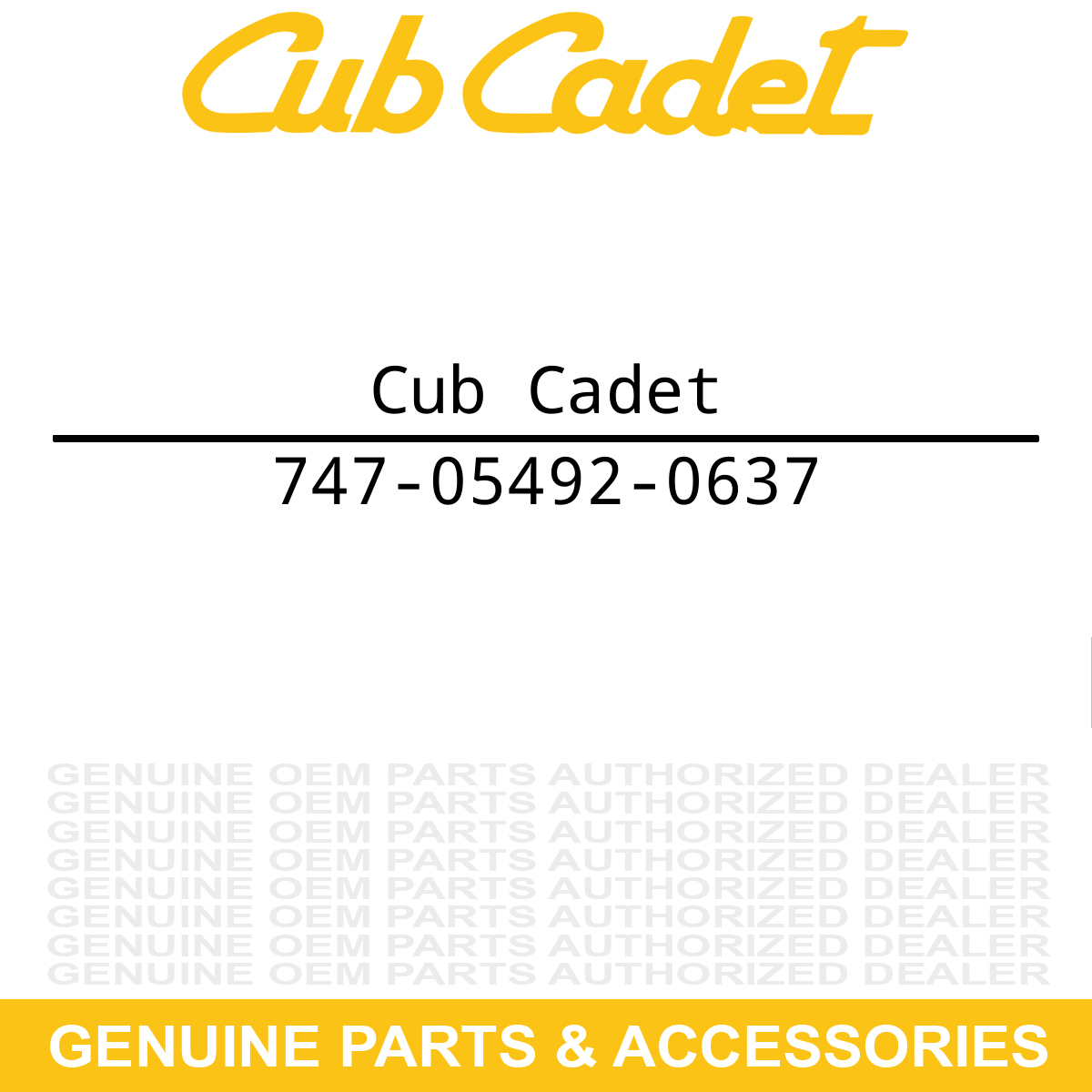 CUB CADET 747-05492-0637