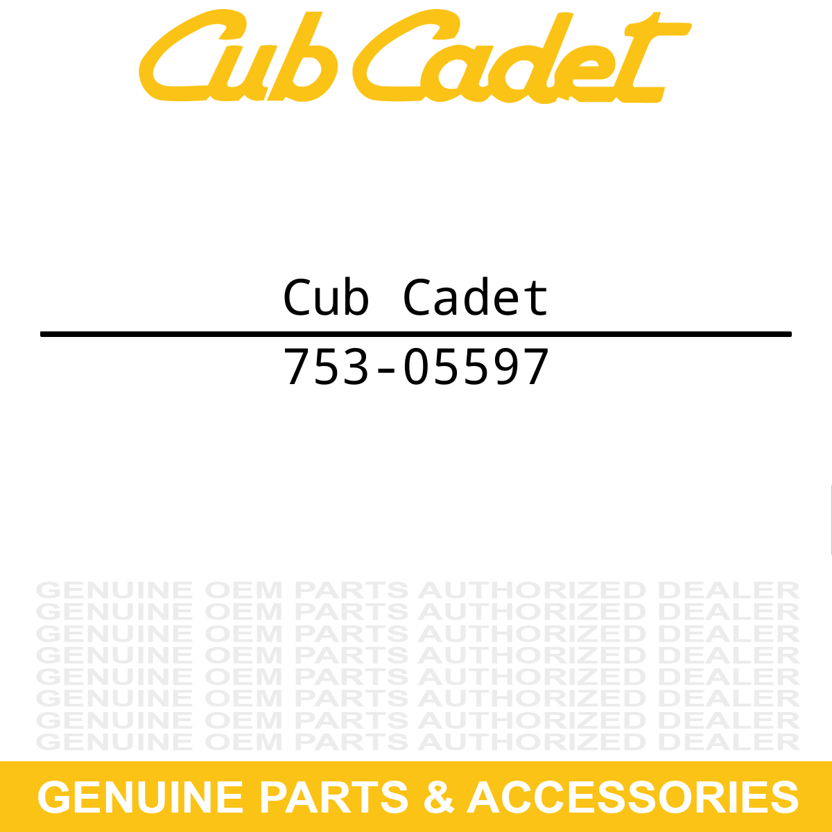 CUB CADET 753-05597 Hardware
