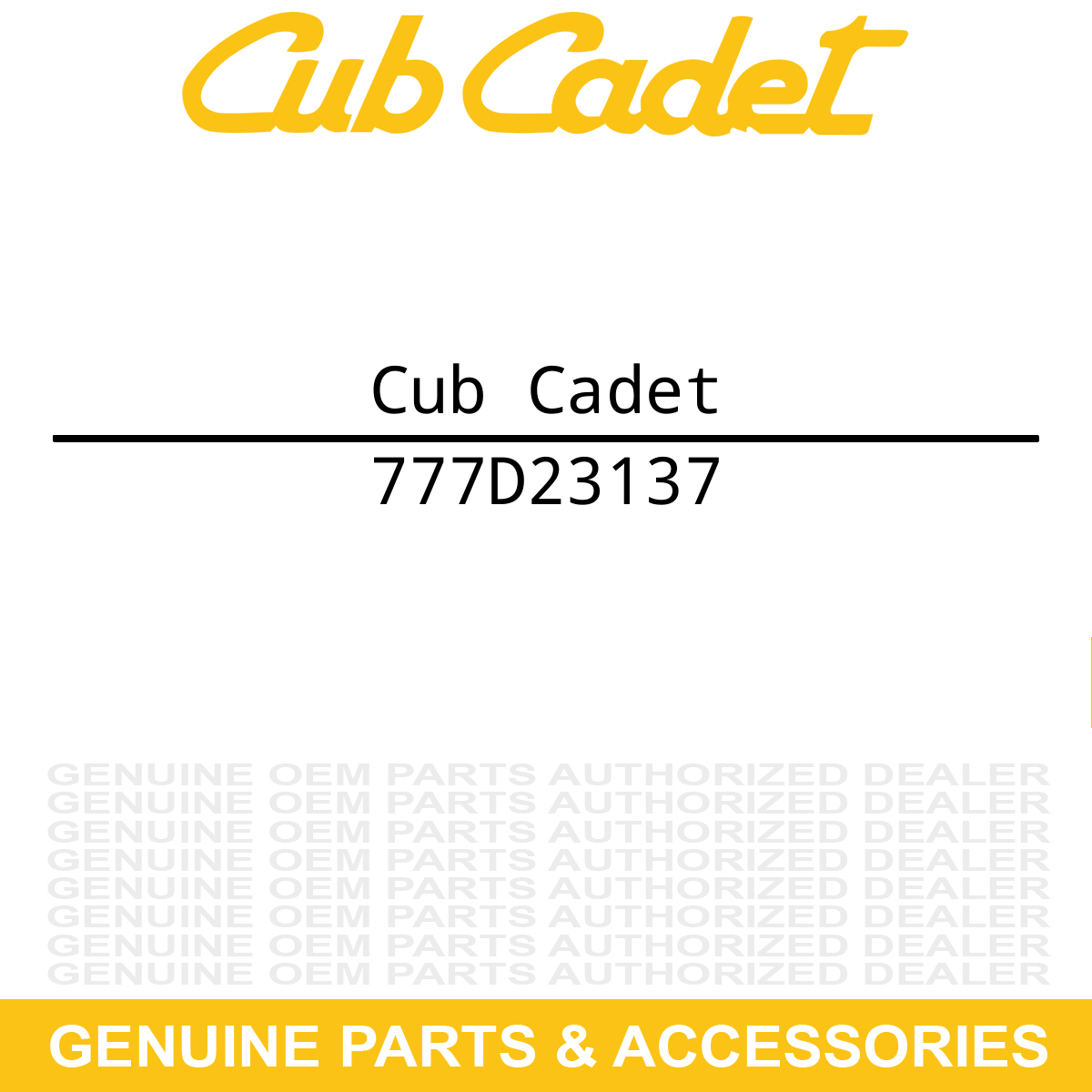 CUB CADET 777D23137 Decal