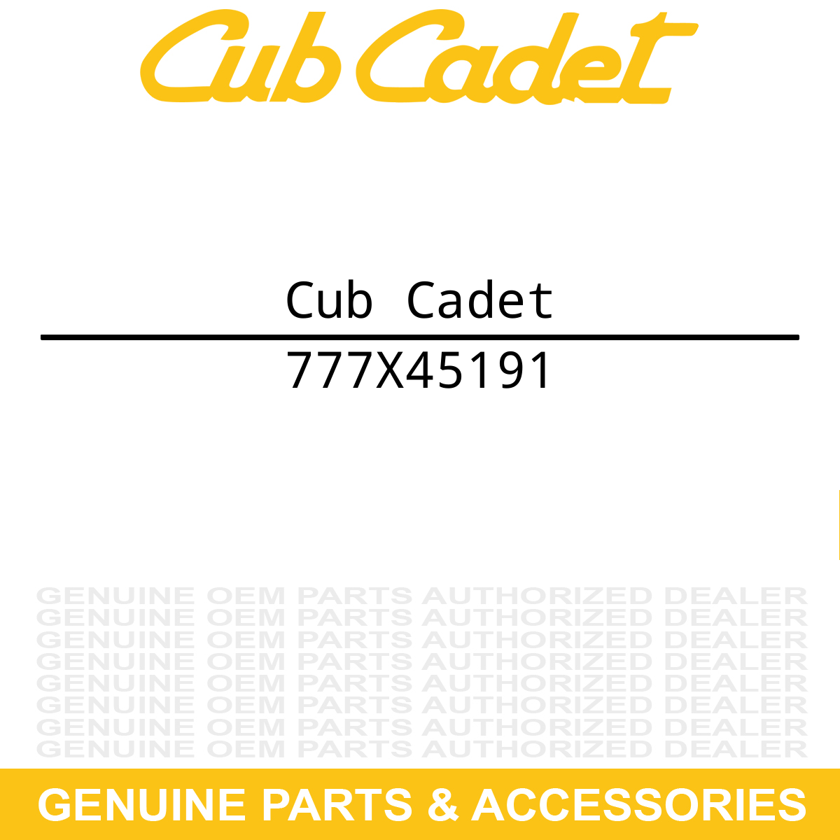 CUB CADET 777X45191 Decal