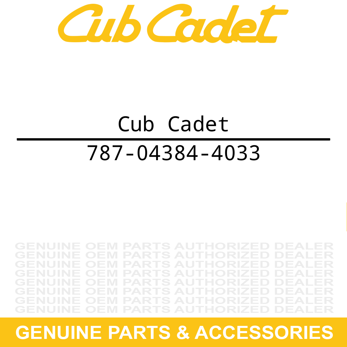 CUB CADET 787-04384-4033
