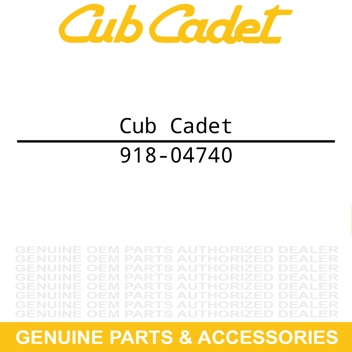 CUB CADET 918-04740 Valve