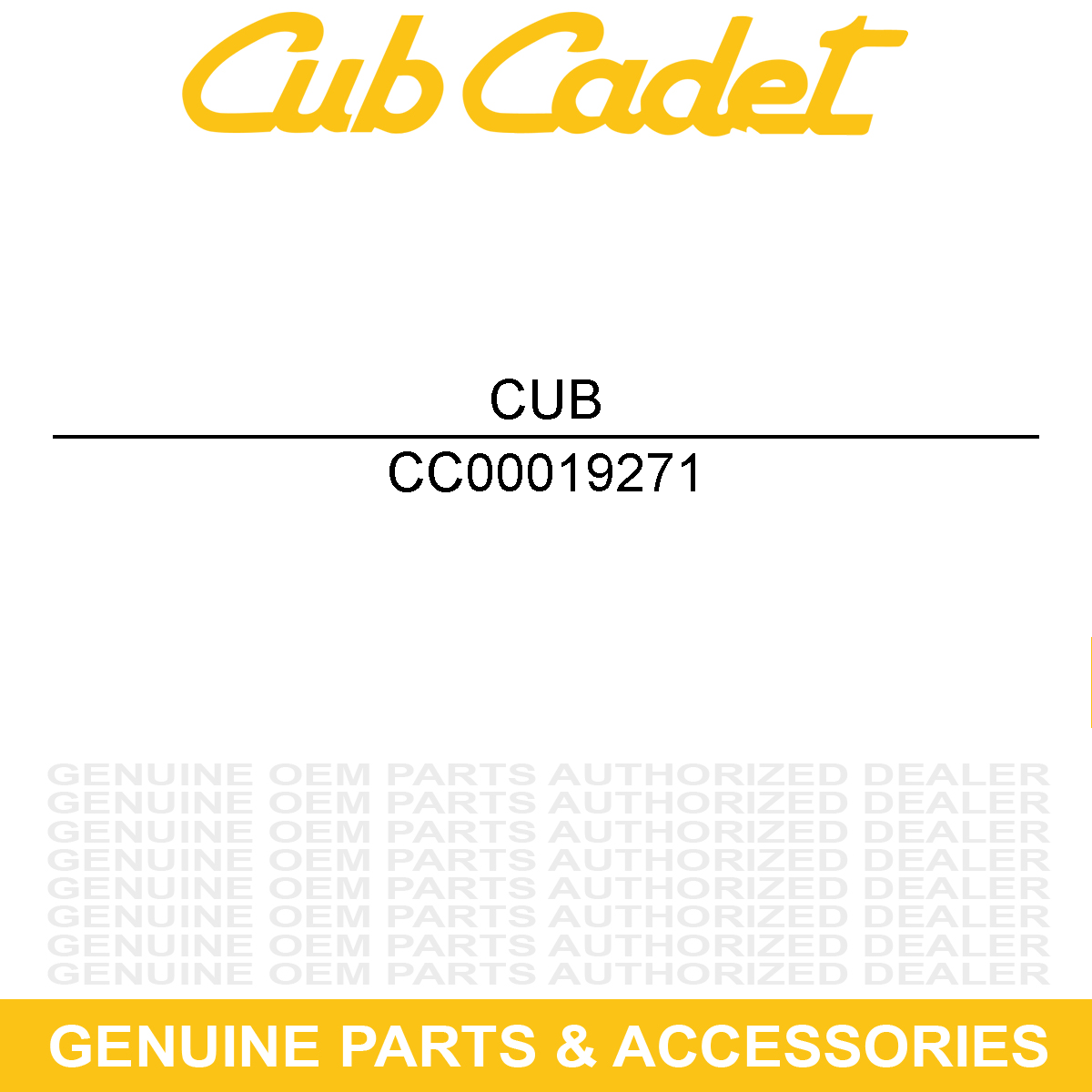 CUB CADET 00019271 Hardware