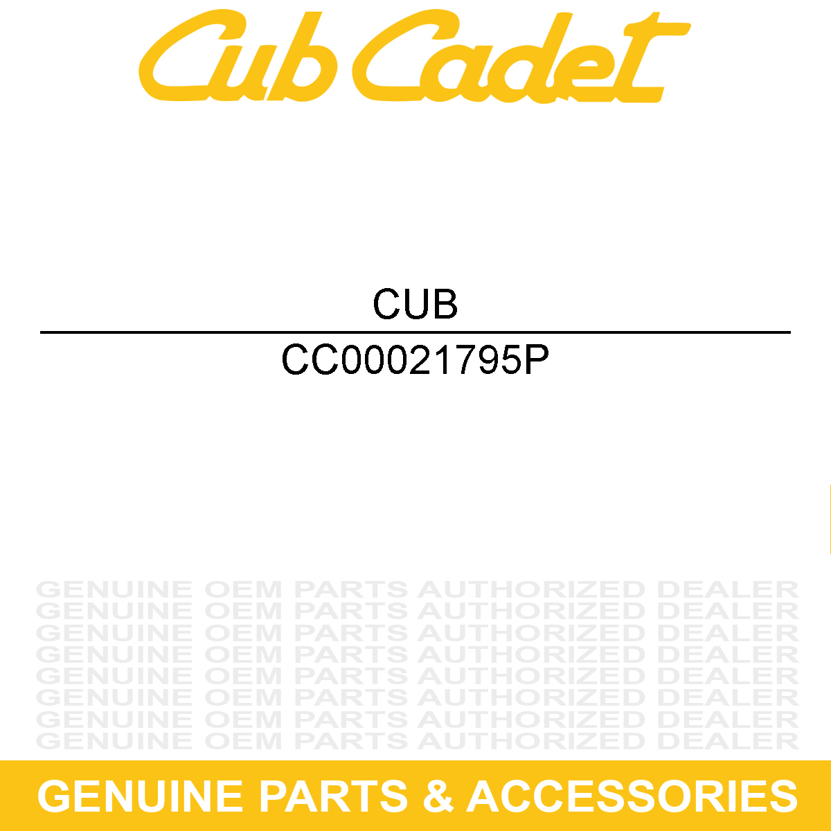 CUB CADET 00021795P Differential