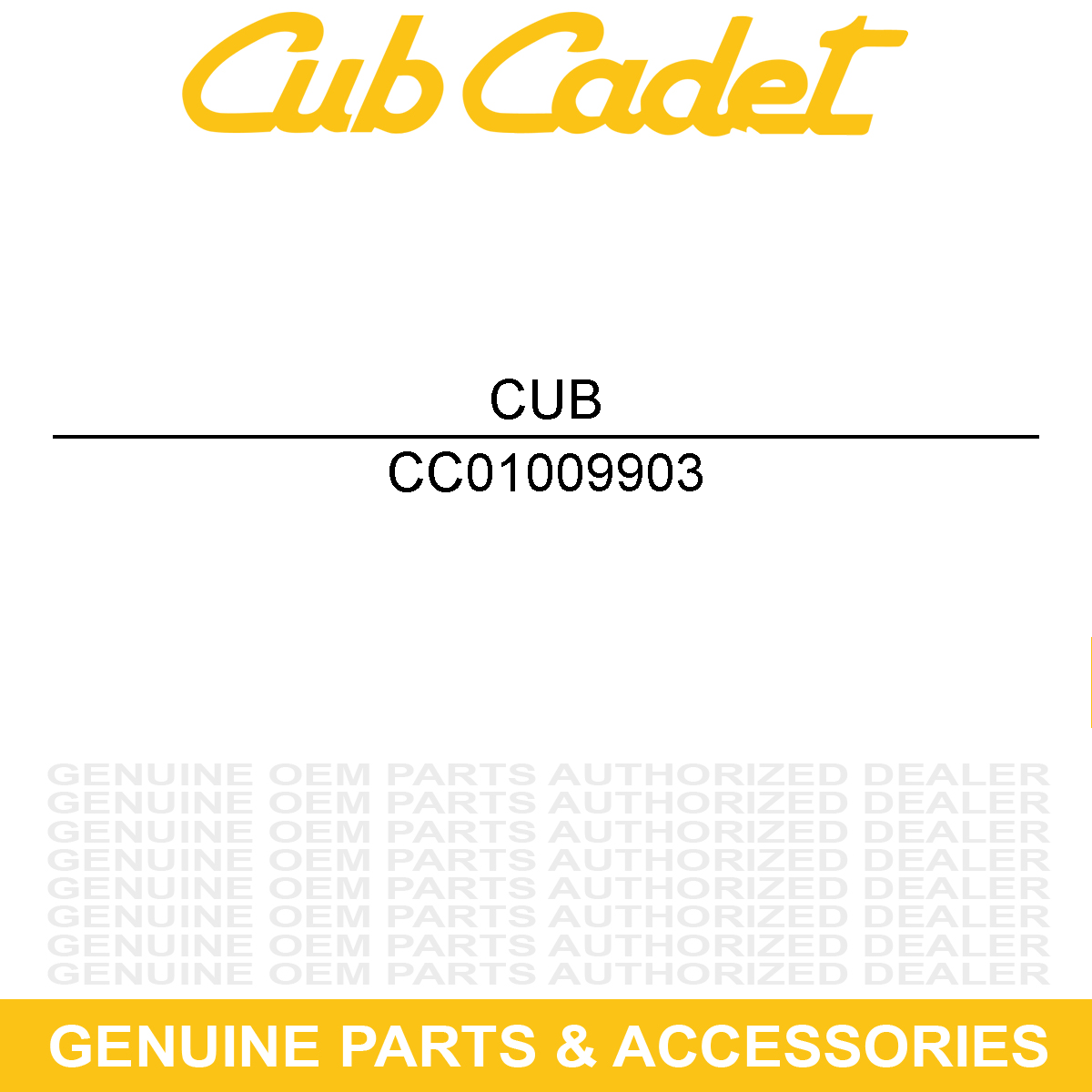CUB CADET 01009903 Bellcrank Brake