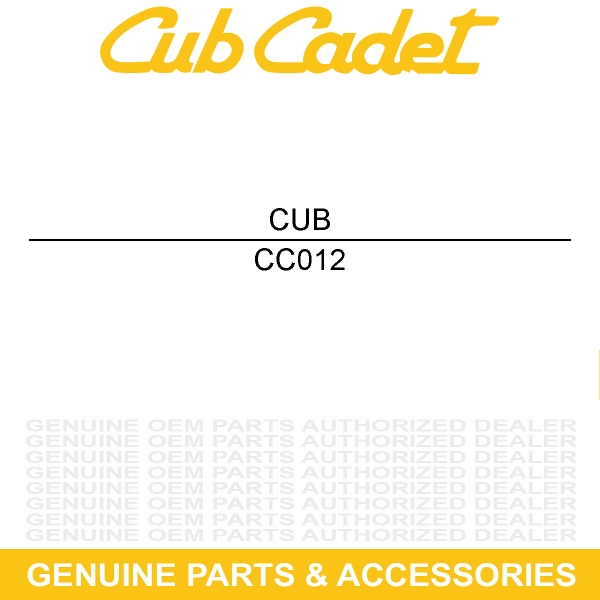 CUB CADET 012
