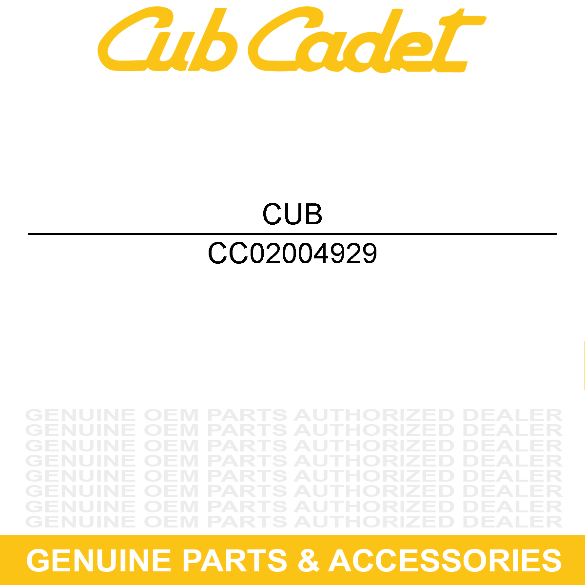 CUB CADET 02004929 Lift