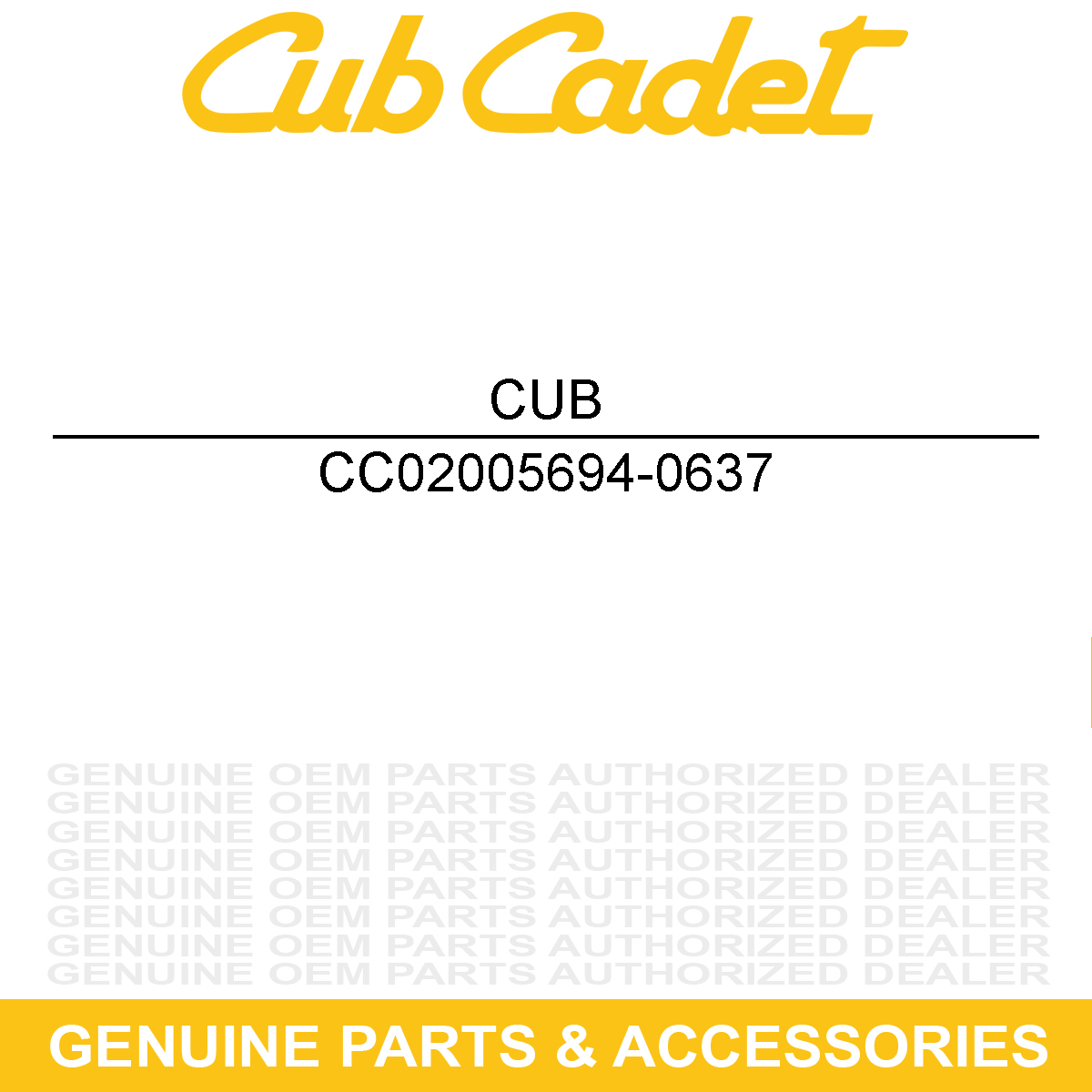 CUB CADET 02005694-0637 Baffle