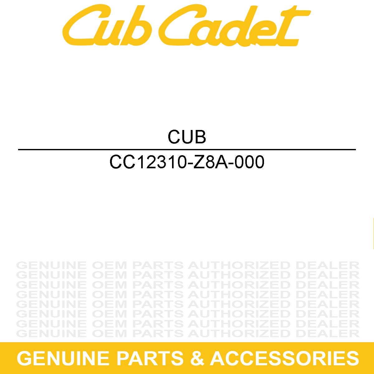 CUB CADET 12310-Z8A-000 Cover