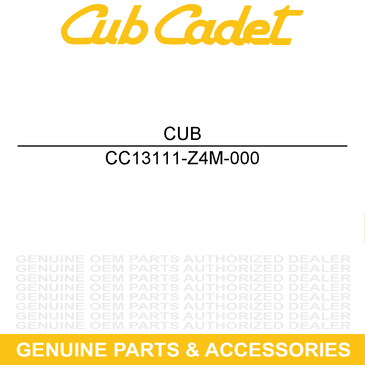 CUB CADET 13111-Z4M-000 Piston Pin