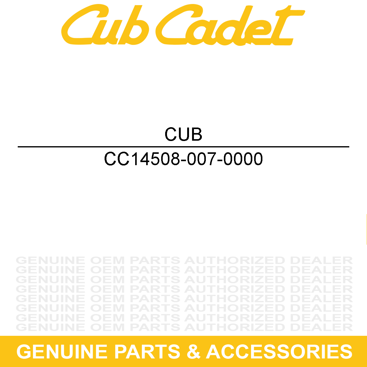 CUB CADET 14508-007-0000 Gasket
