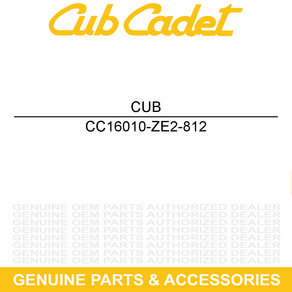 CUB CADET 16010-ZE2-812 Gasket