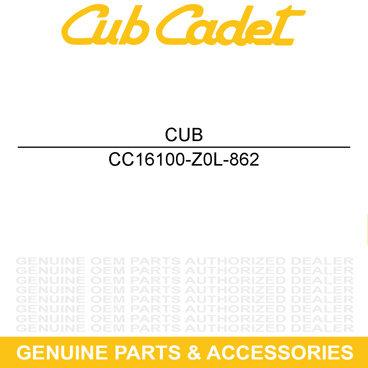 CUB CADET 16100-Z0L-862 Carburetor