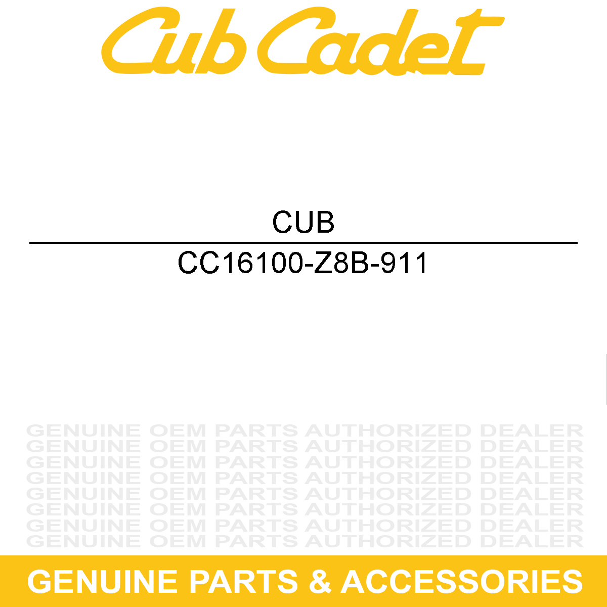 CUB CADET 16100-Z8B-911 Carburetor