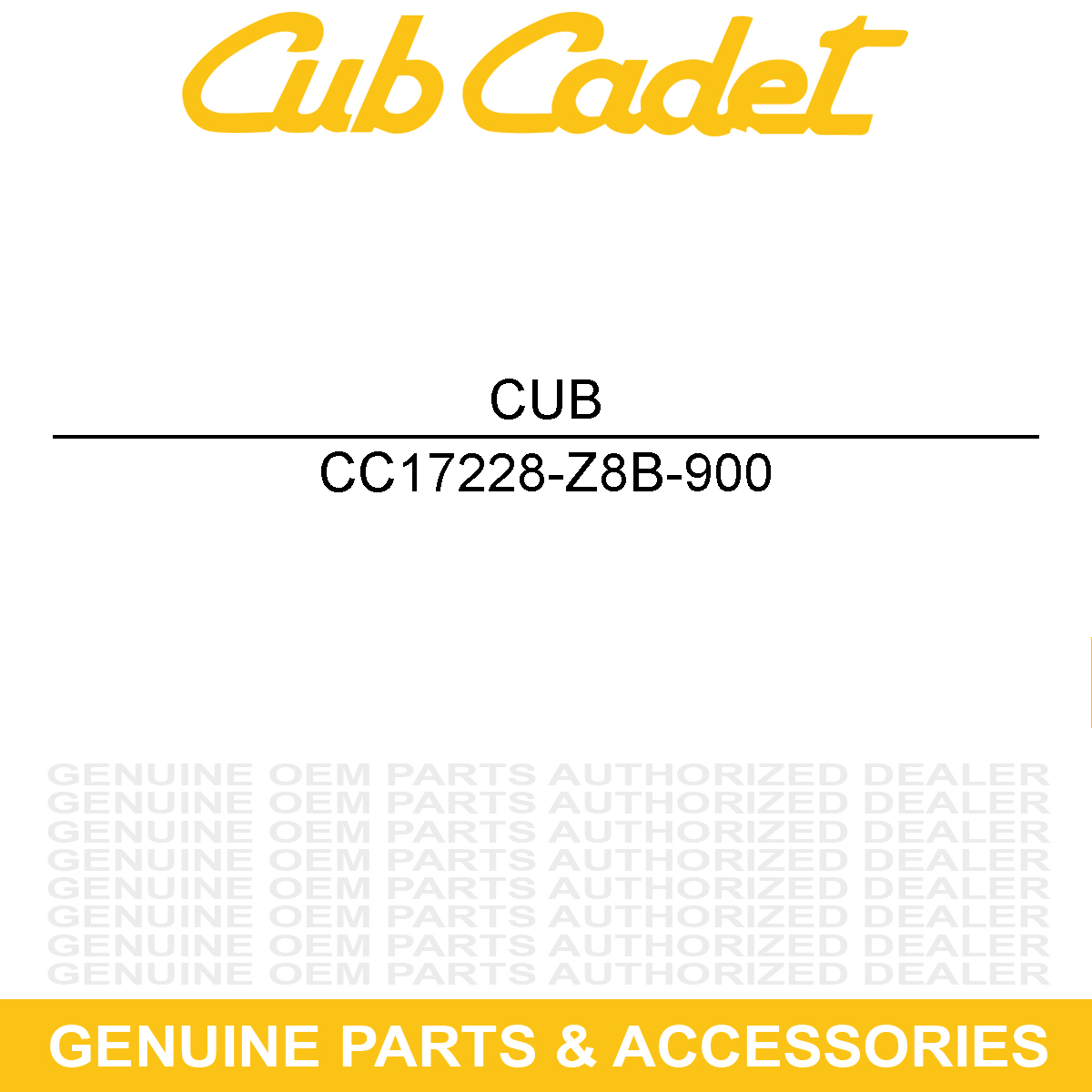CUB CADET 17228-Z8B-900 Gasket